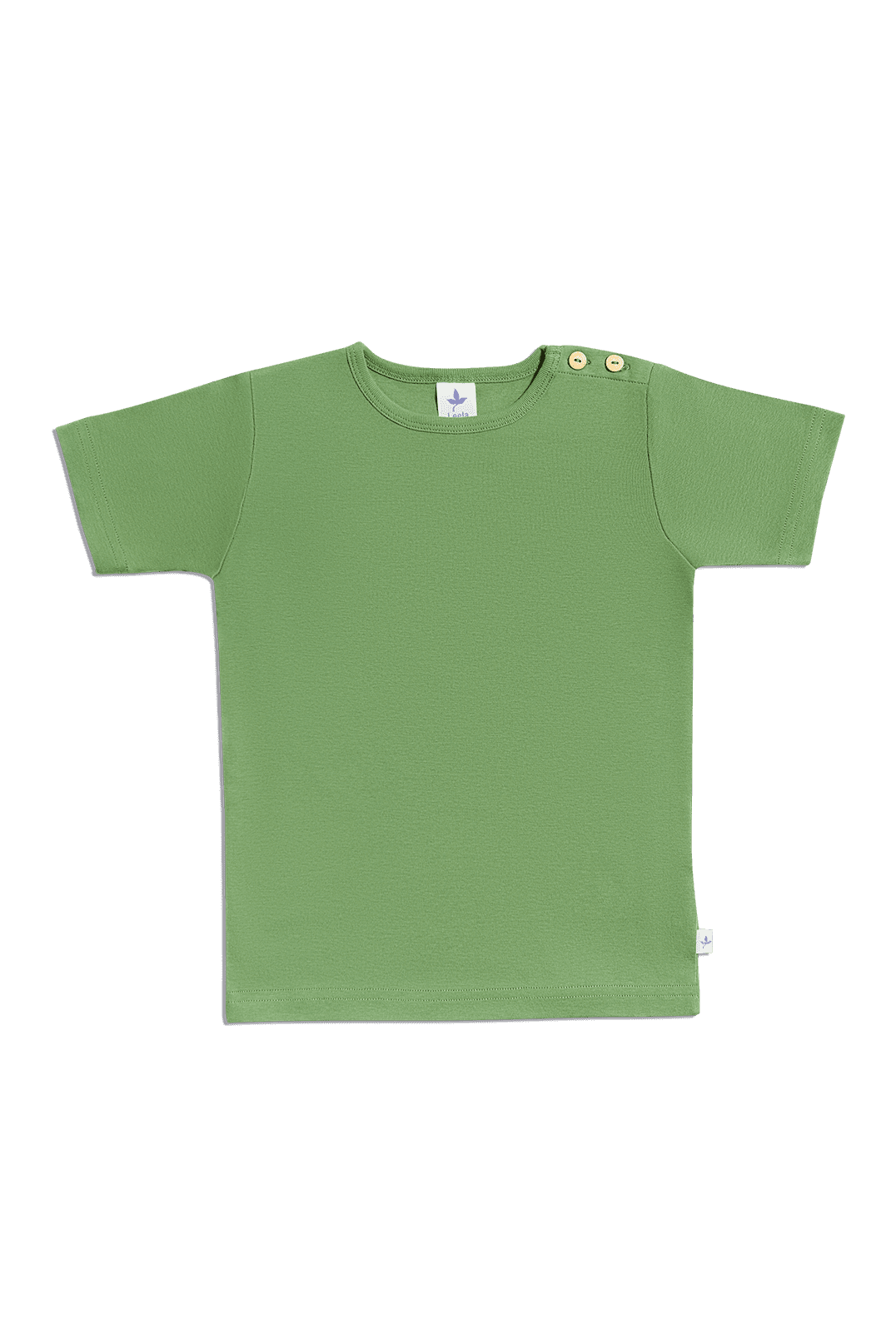2010W | Kinder Basic Kurzarmshirt - Waldgrün