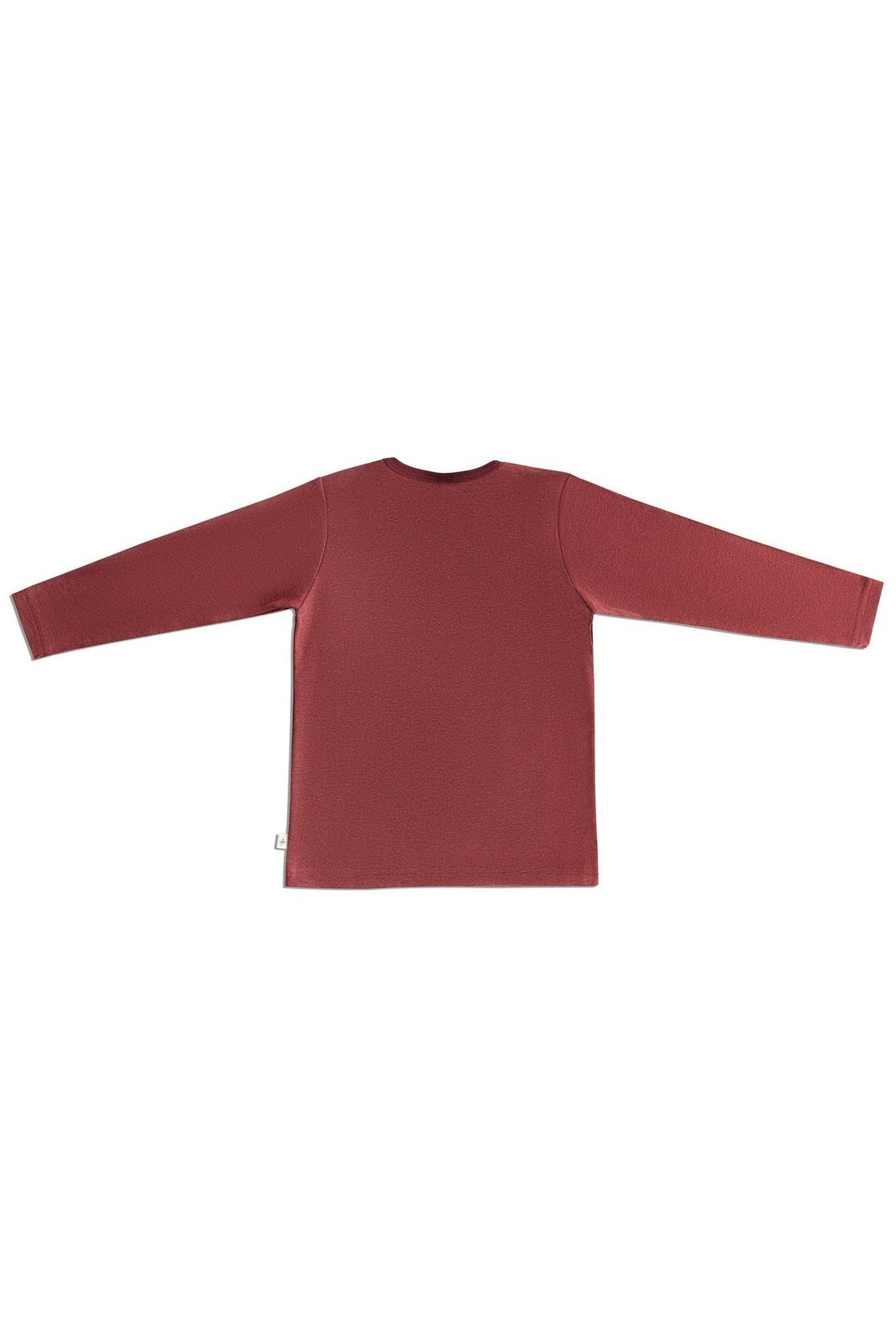 2060 KT | Kinder Basic Langarmshirt - Kaffee/Rostrot