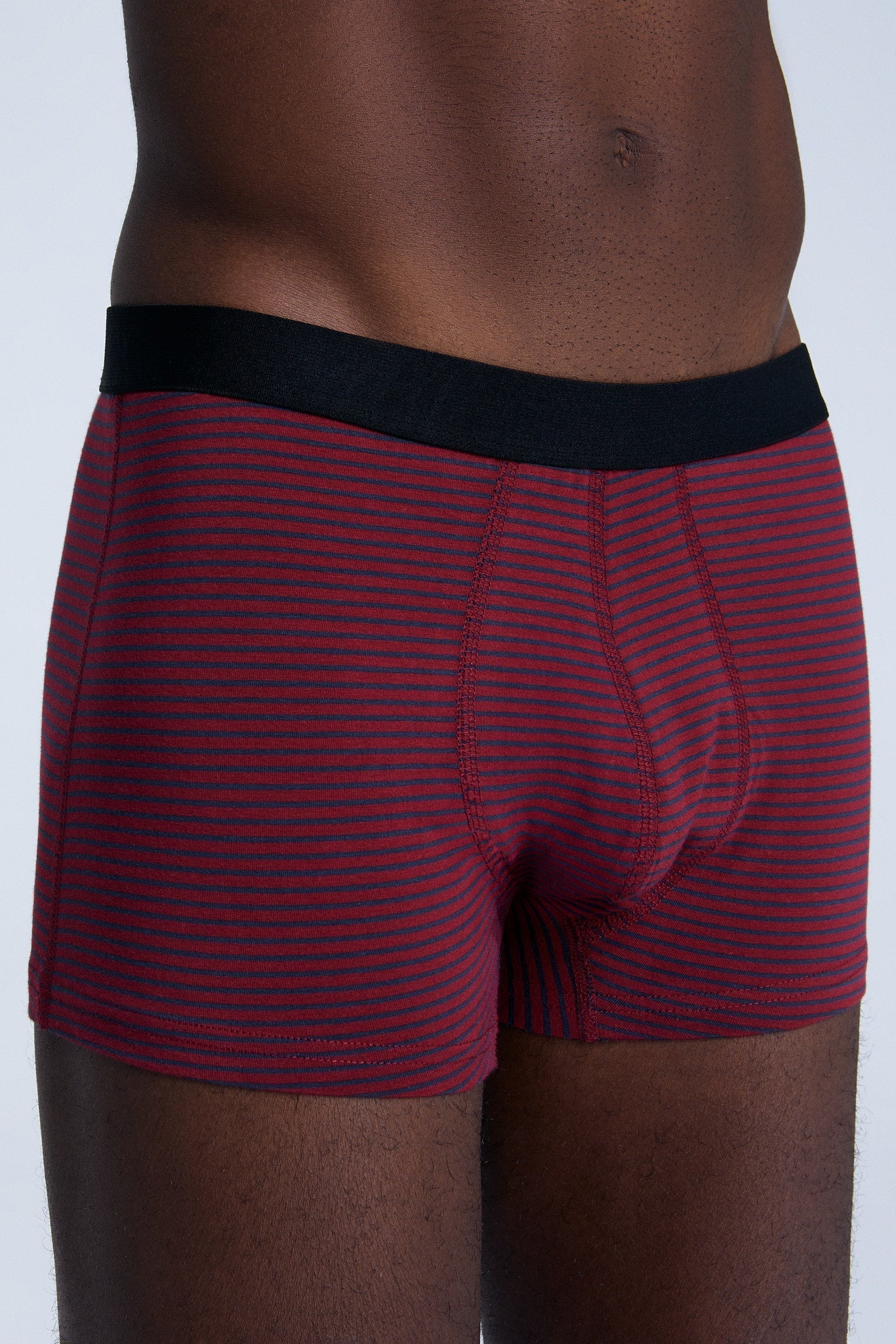 2121-081 | Herren Trunkshorts - Tibetrot/Navy Gestreift