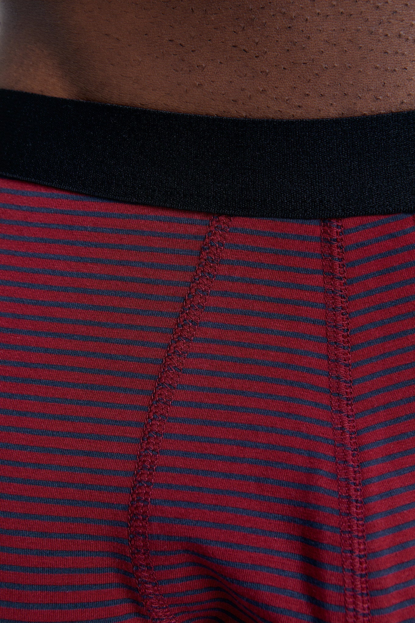 2121-081 | Herren Trunkshorts - Tibetrot/Navy Gestreift