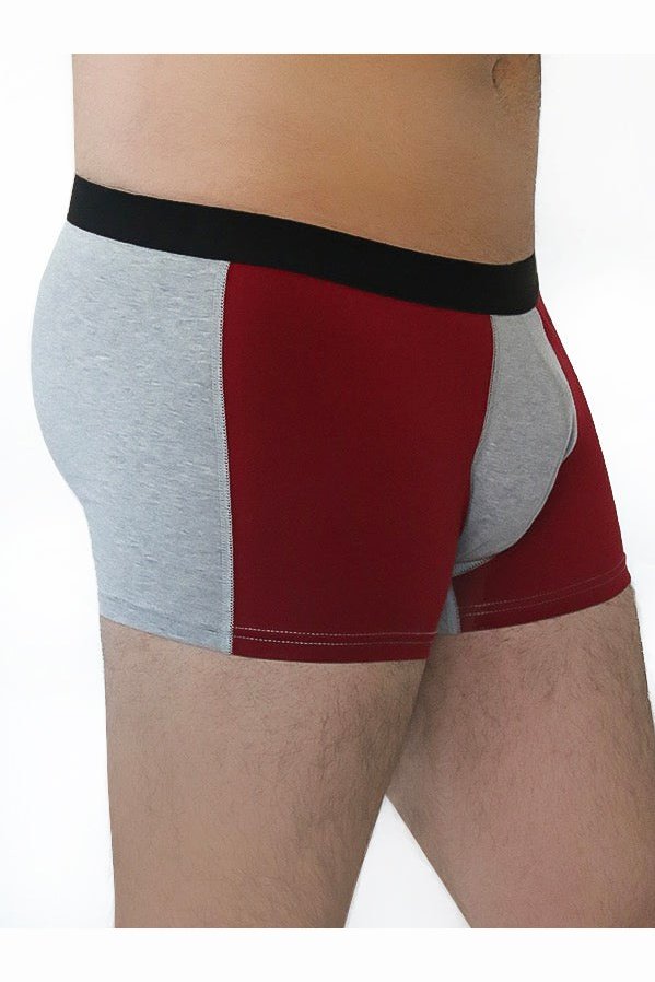 2121-15 | Herren Trunkshorts - Rot-Grau