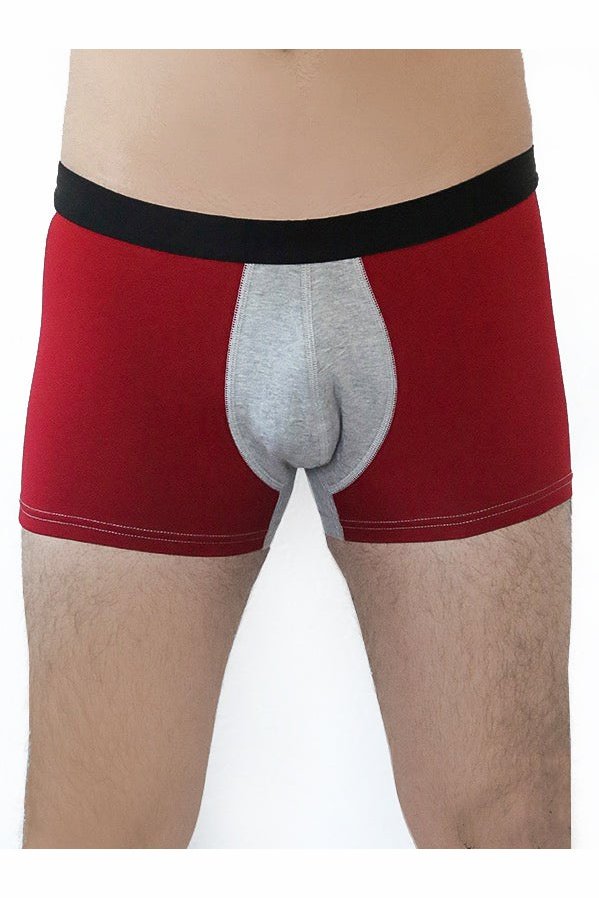 2121-15 | Herren Trunkshorts - Rot-Grau