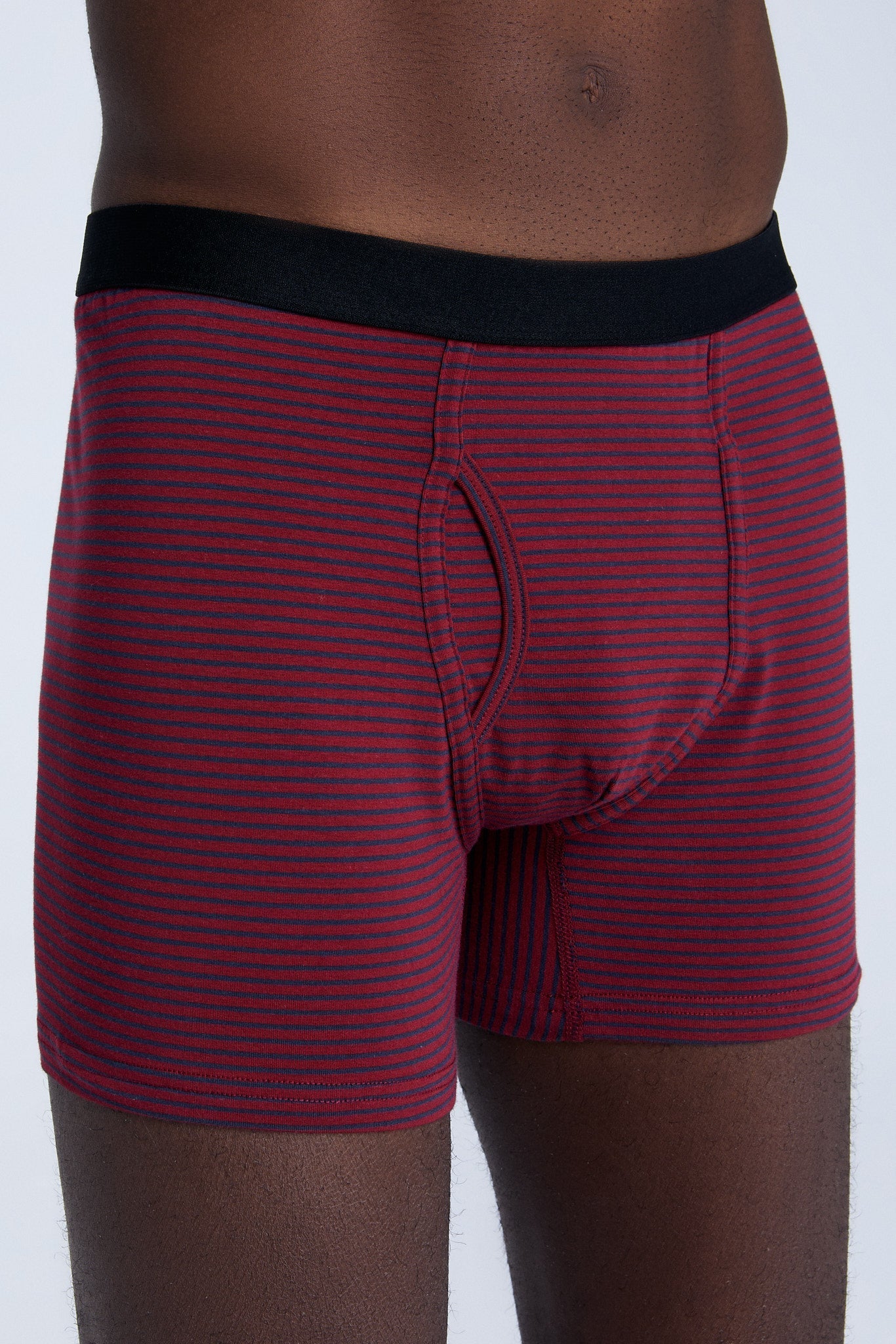 2131-081 | Herren Boxershorts - Tibetrot/Navy Gestreift
