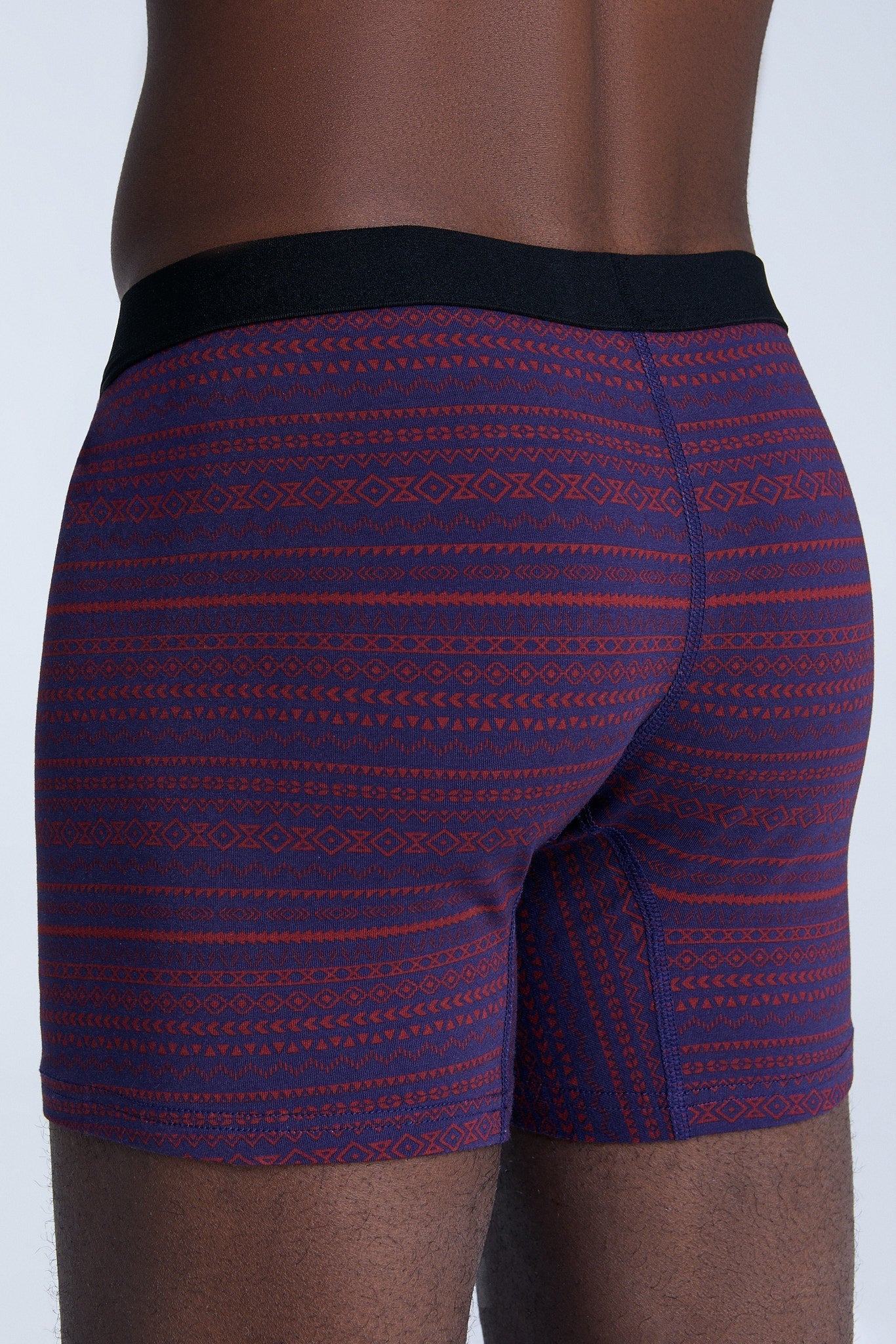 2131-084 | Herren Boxershorts - Tibetrot/Navy Geometrisch