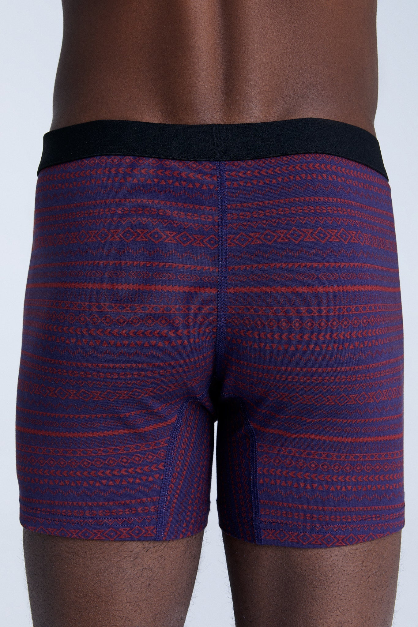 2131-084 | Herren Boxershorts - Tibetrot/Navy Geometrisch