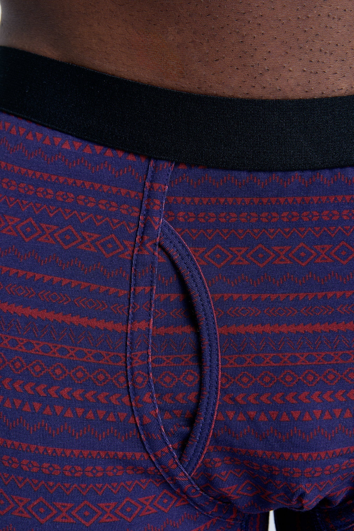 2131-084 | Herren Boxershorts - Tibetrot/Navy Geometrisch
