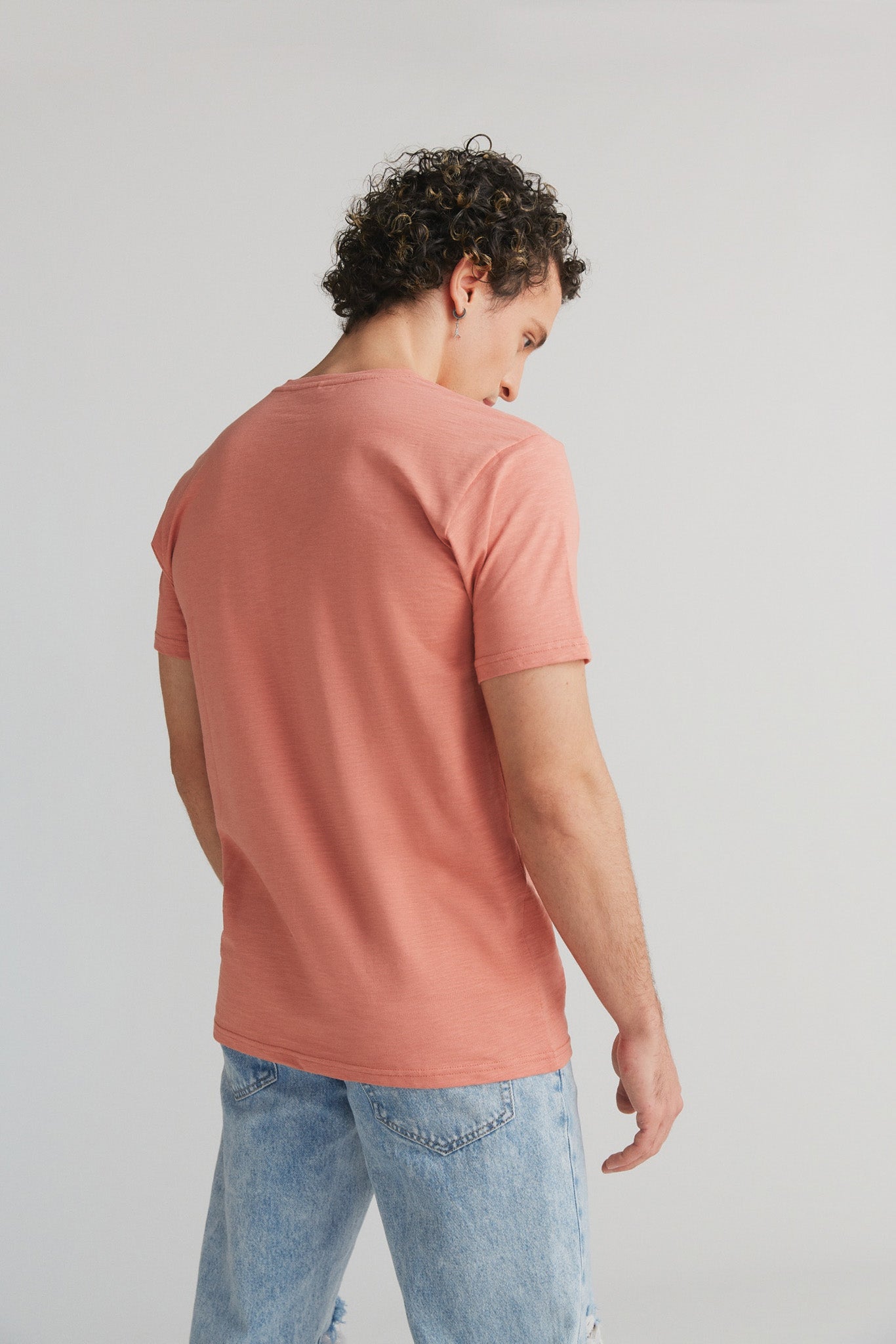 2224-053 | Herren T-Shirt Flammé - Lachsrot