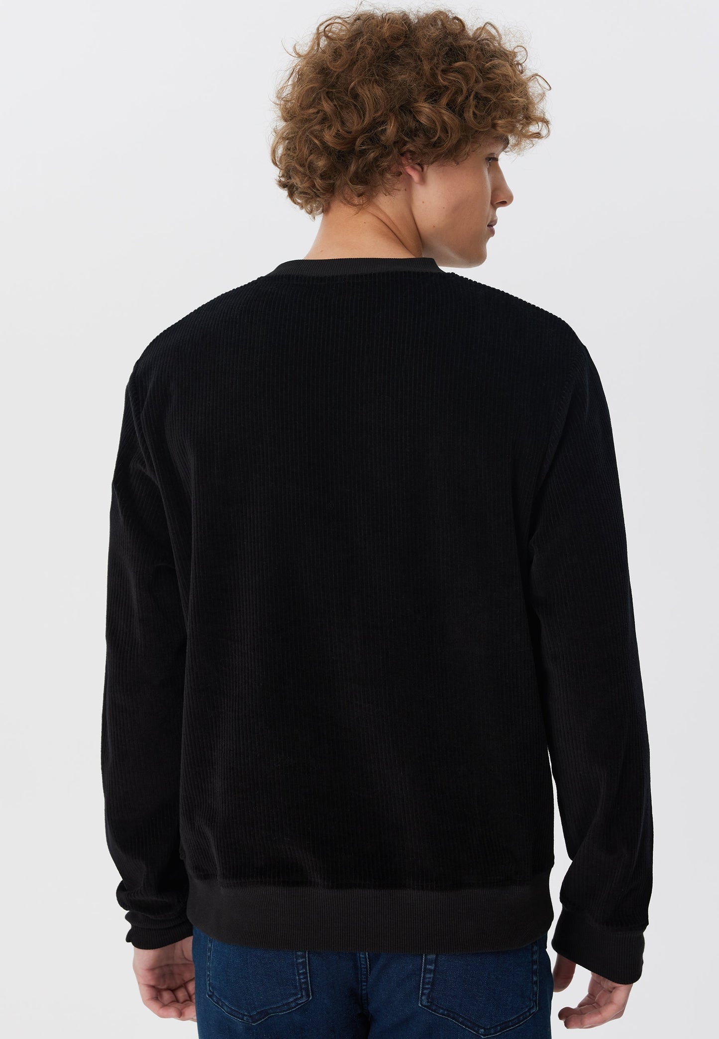 2232-021 | Herren Cord Sweatshirt - Schwarz
