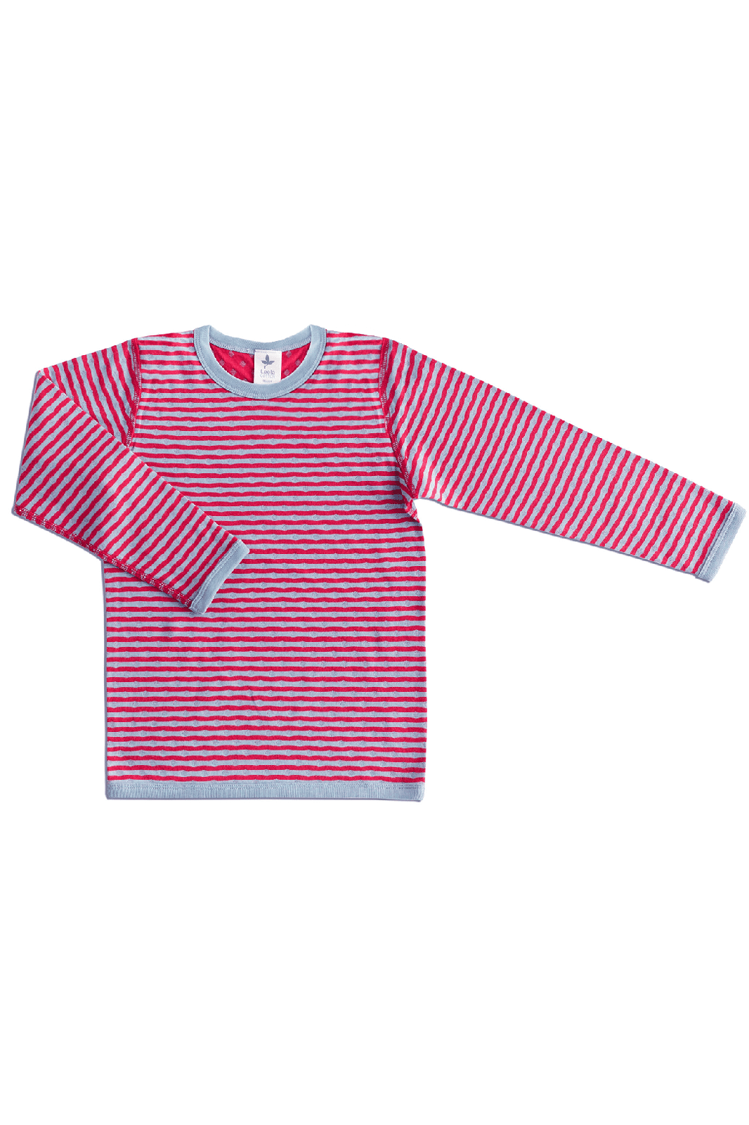 2278 | Kinder Wendelangarmshirt - Persischrot-Taubenblau