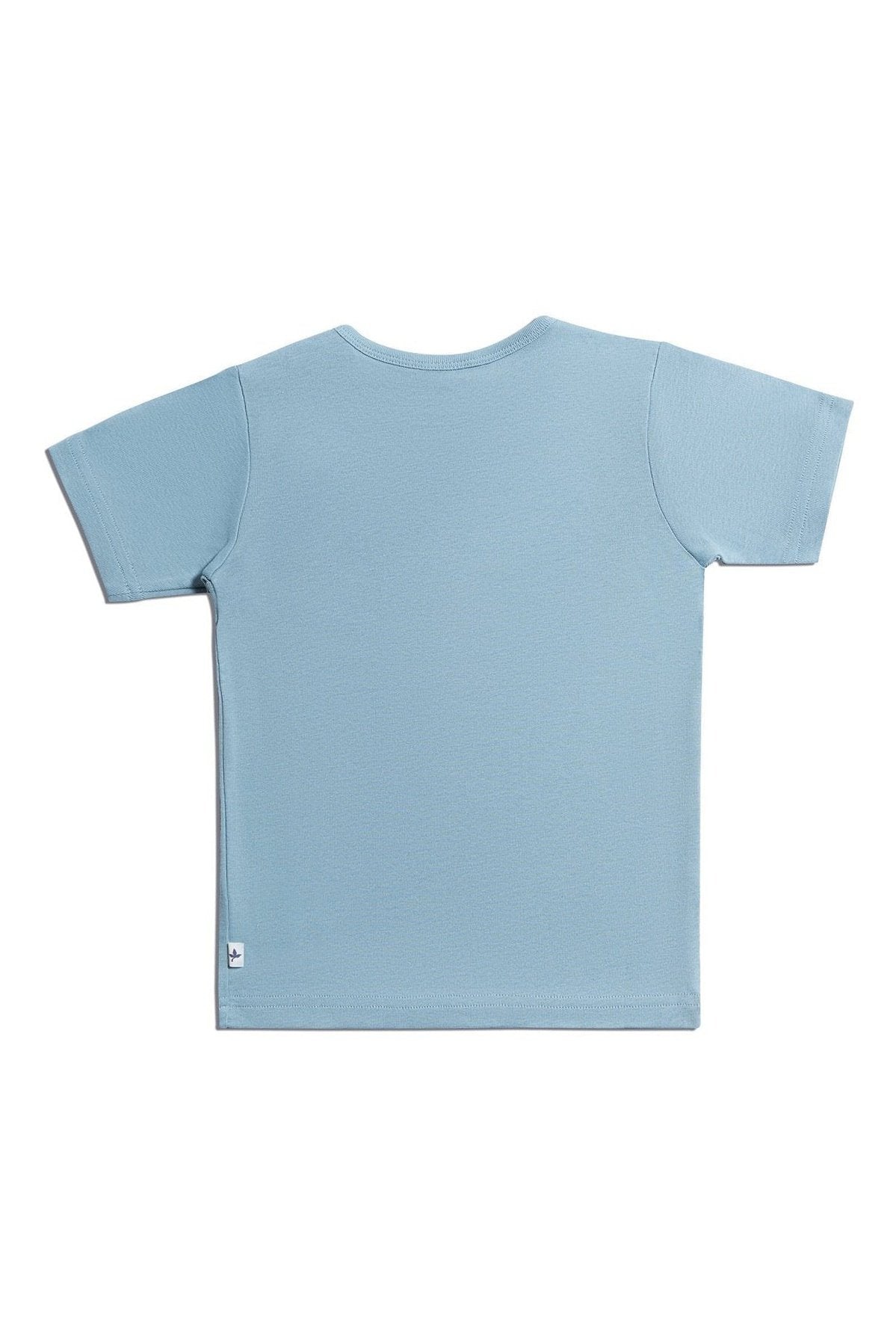 2285 | Kinder Basic Kurzarmshirt - Taubenblau