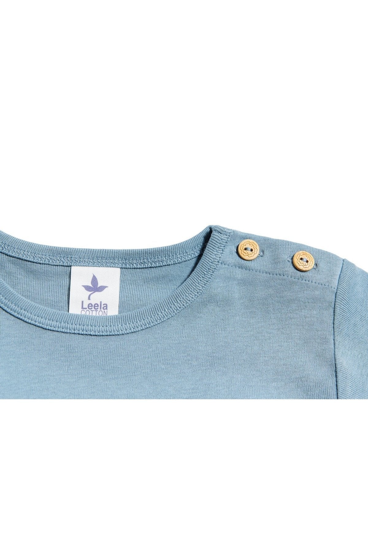 2285 | Kinder Basic Kurzarmshirt - Taubenblau