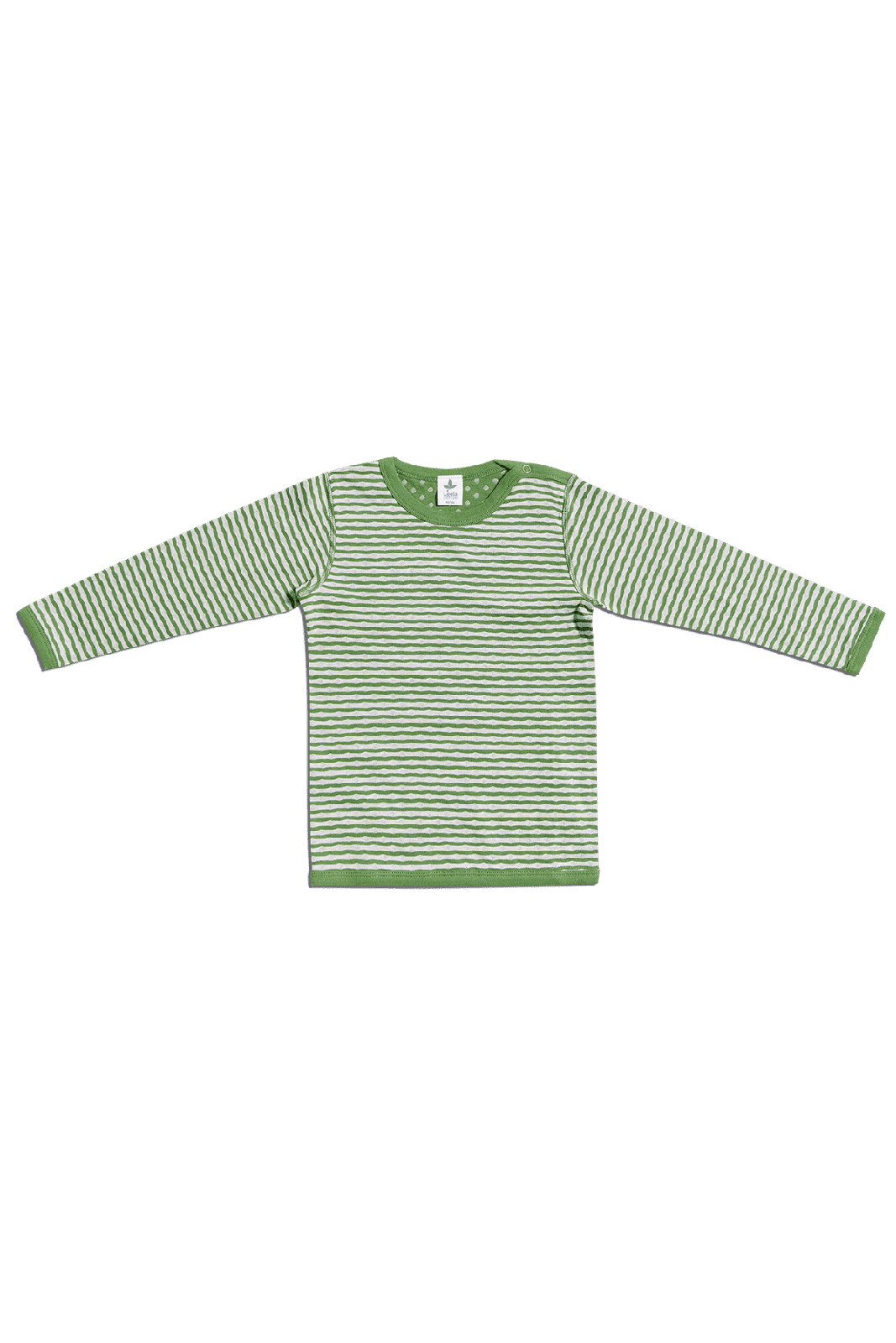 2290 | Kinder Wendelangarmshirt - Waldgrün-Beige-Melange