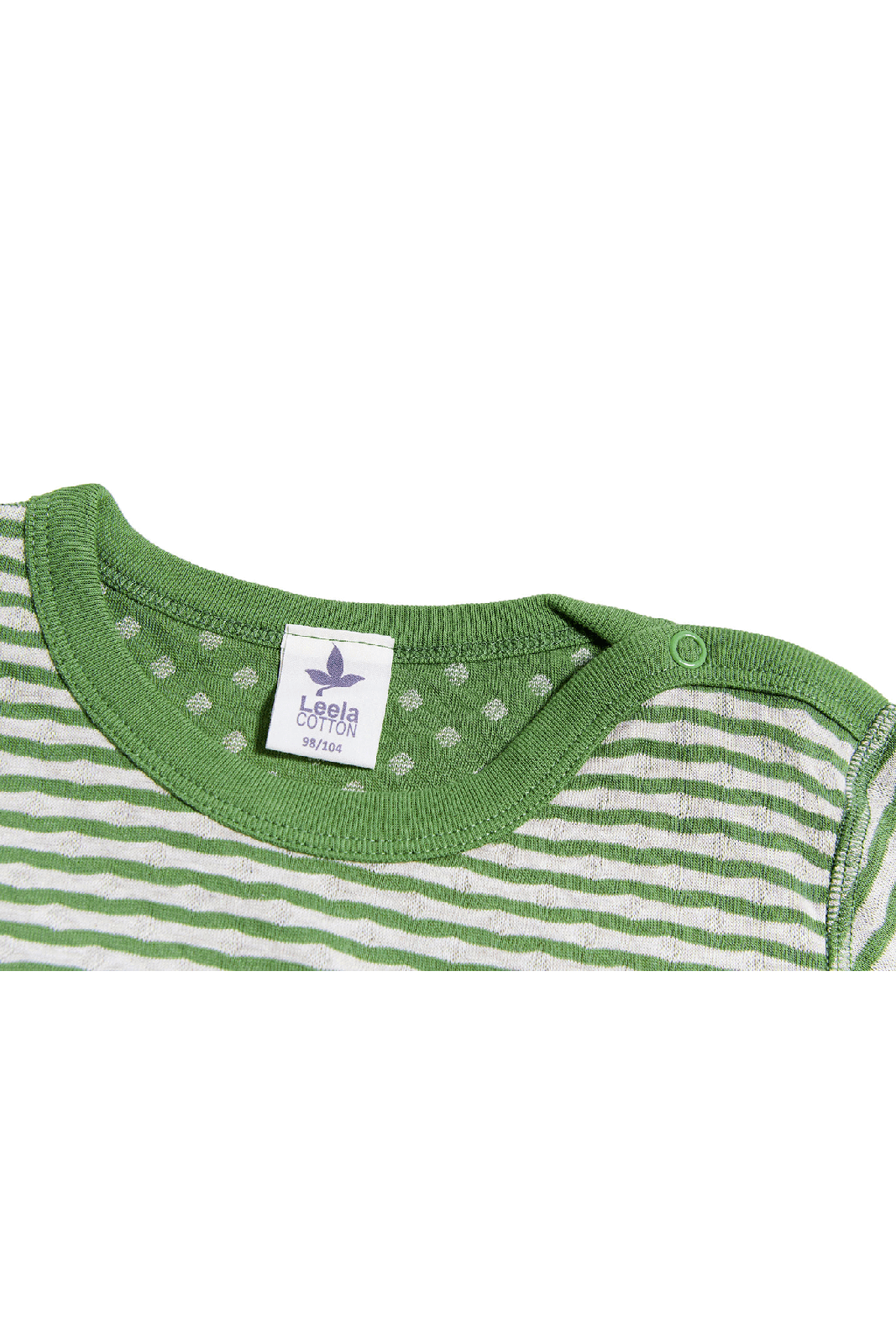 2290 | Kinder Wendelangarmshirt - Waldgrün-Beige-Melange