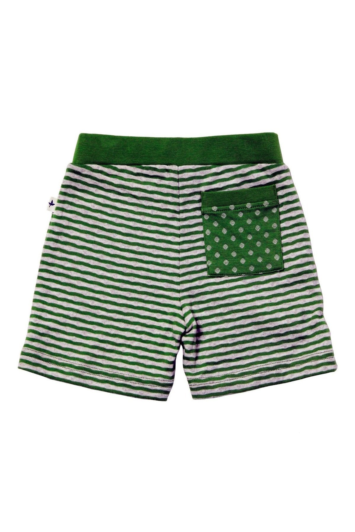2294 | Baby Shorts - Waldgrün-Beige-Melange