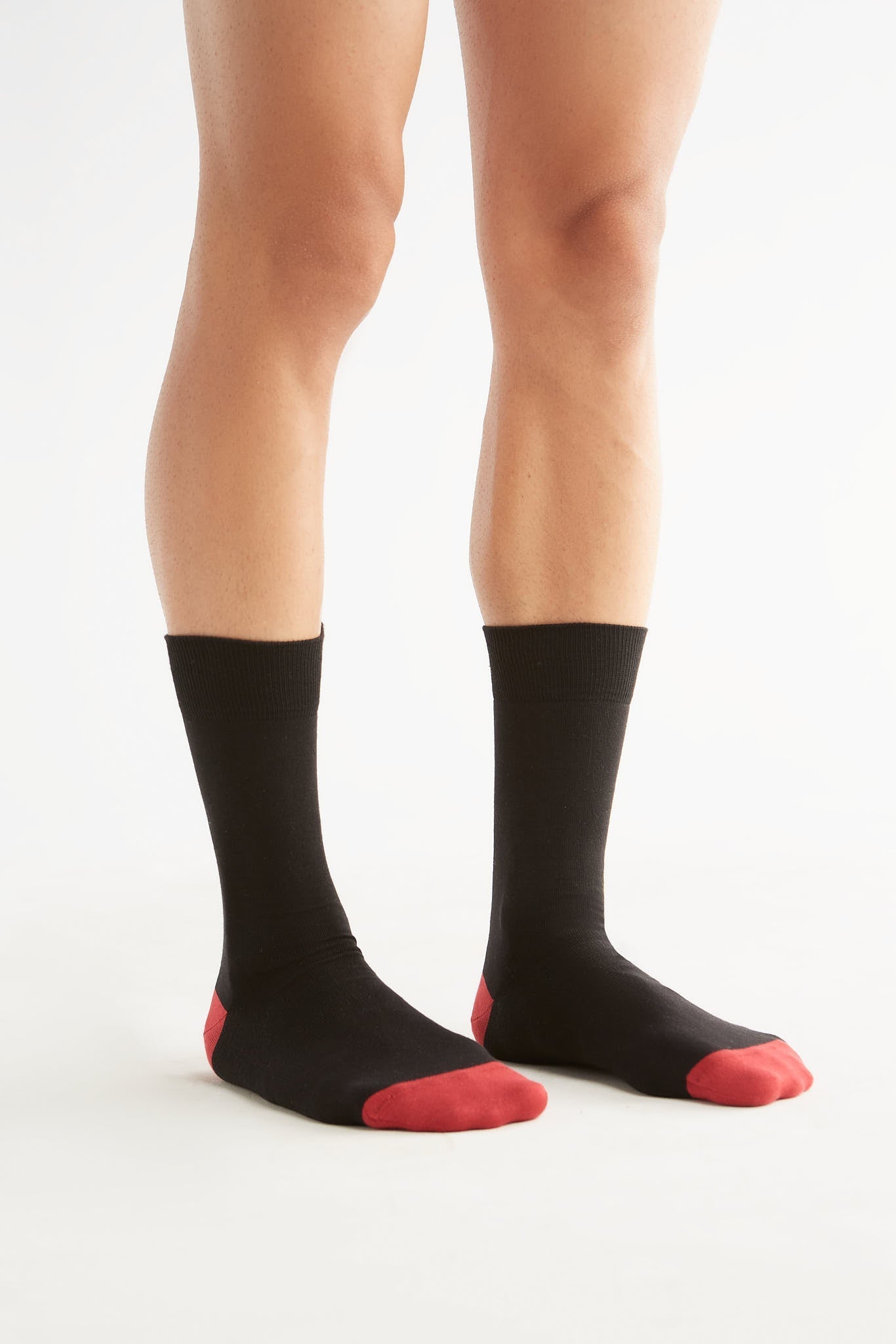 2318 | Strümpfe - Schwarz-Kirschrot