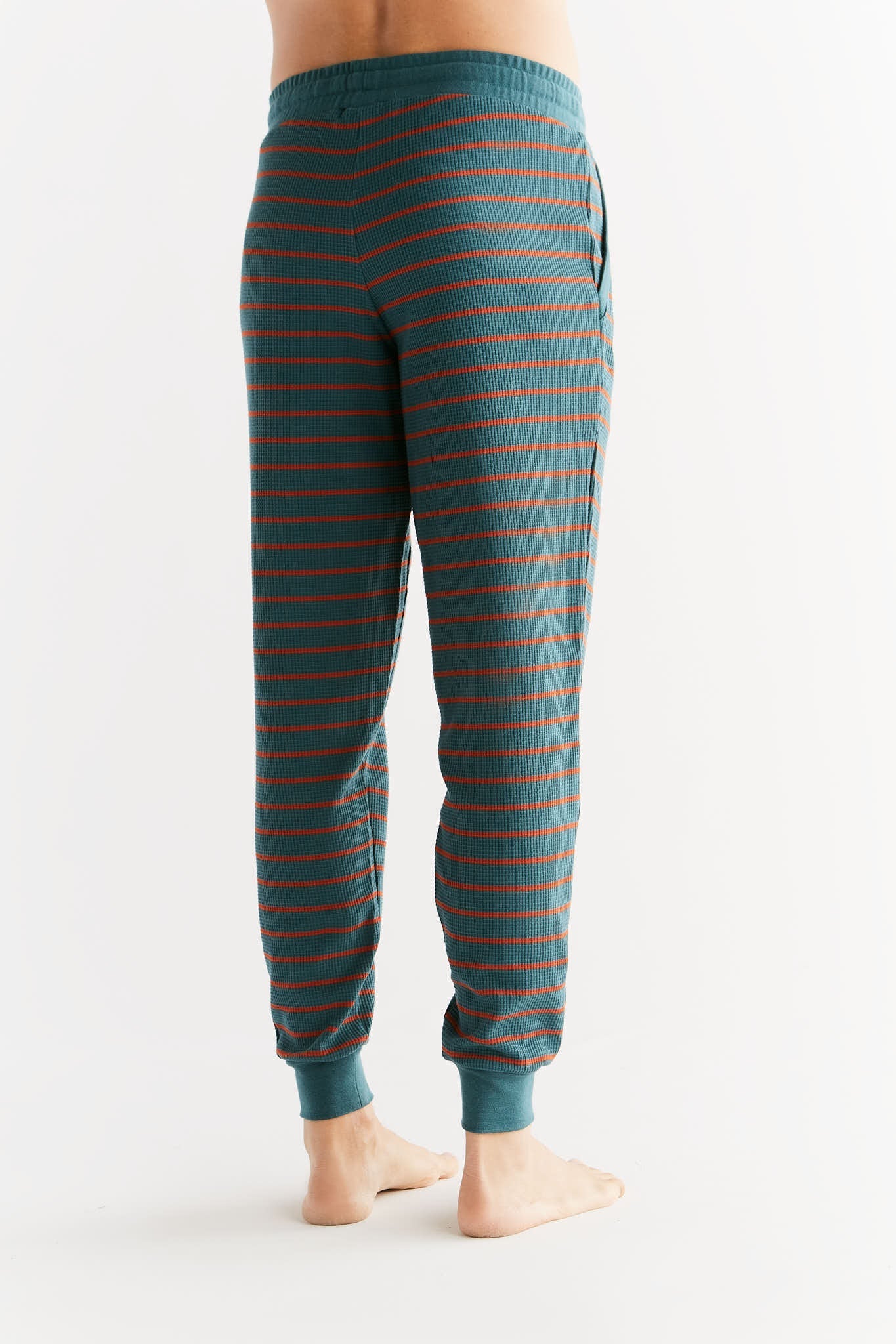 2454-051 | Waffel Strick Herrenhose - Tanne/Tabasco