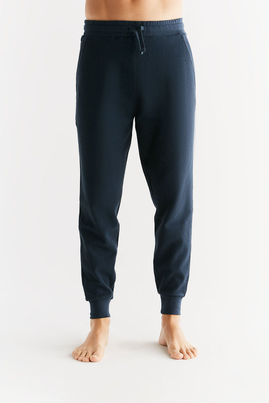 2454-061 | Waffel Strick Herrenhose - Indigo