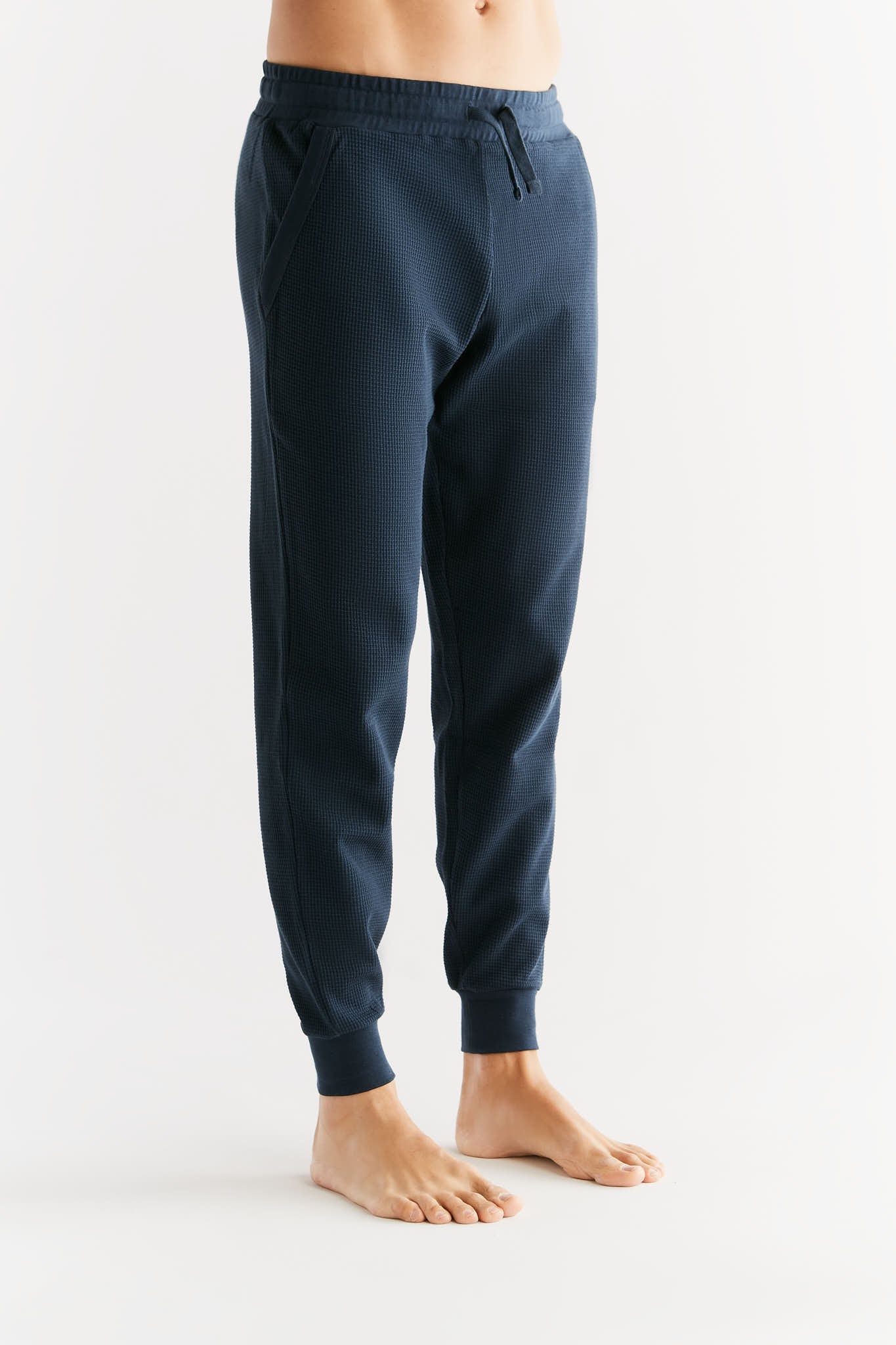2454-061 | Waffel Strick Herrenhose - Indigo