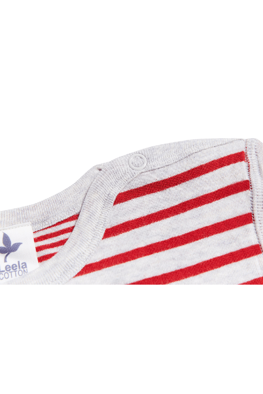 2460 | Kinder Wendelangarmshirt - Grau-Ziegelrot