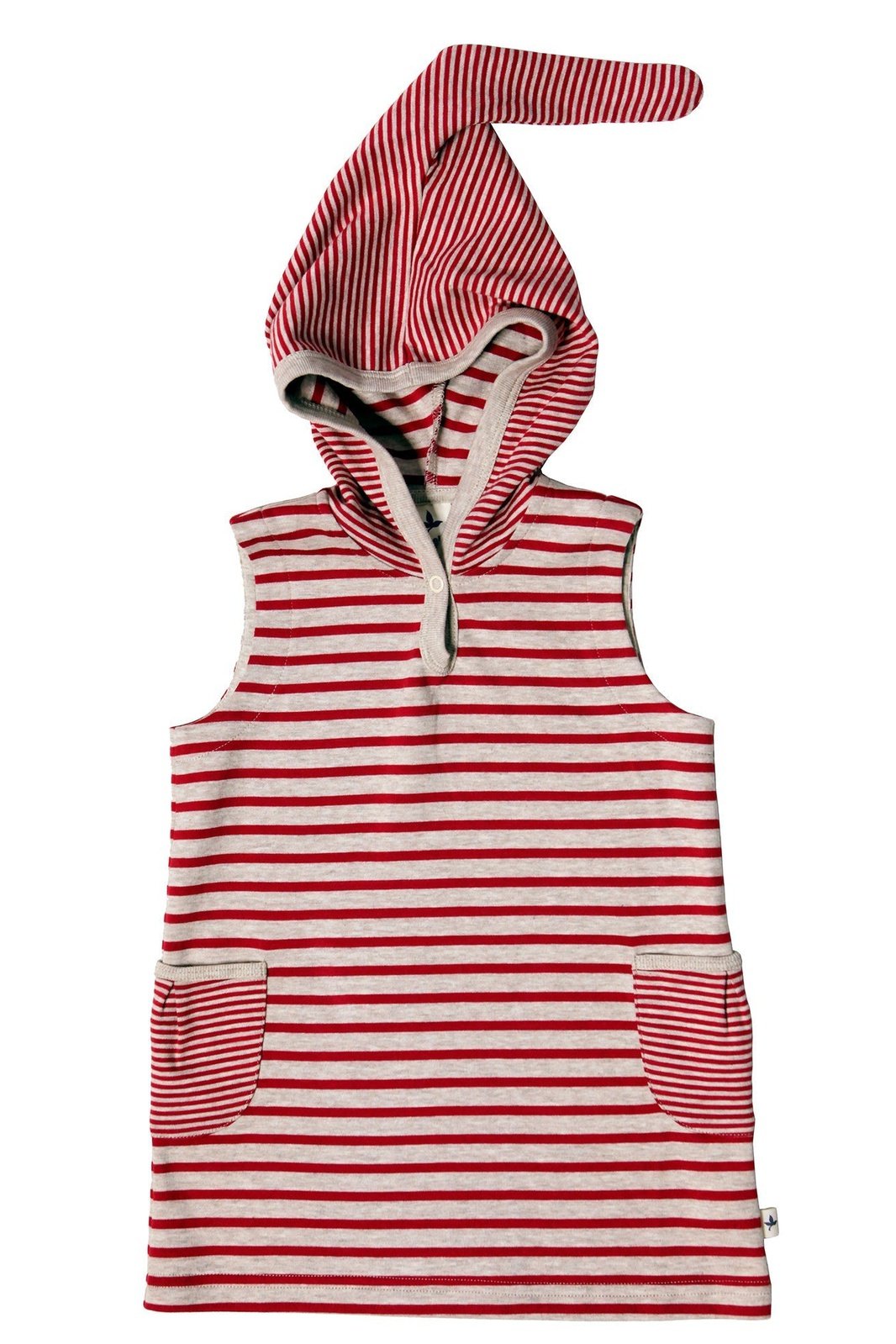 2464 | Kinder Tunikakleid - Grau-Ziegelrot