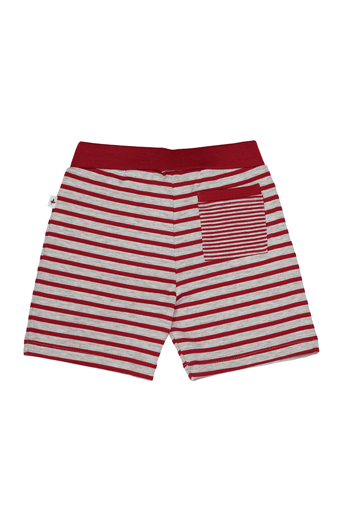 2467 | Kinder Shorts - Ziegelrot-Beige-Melange