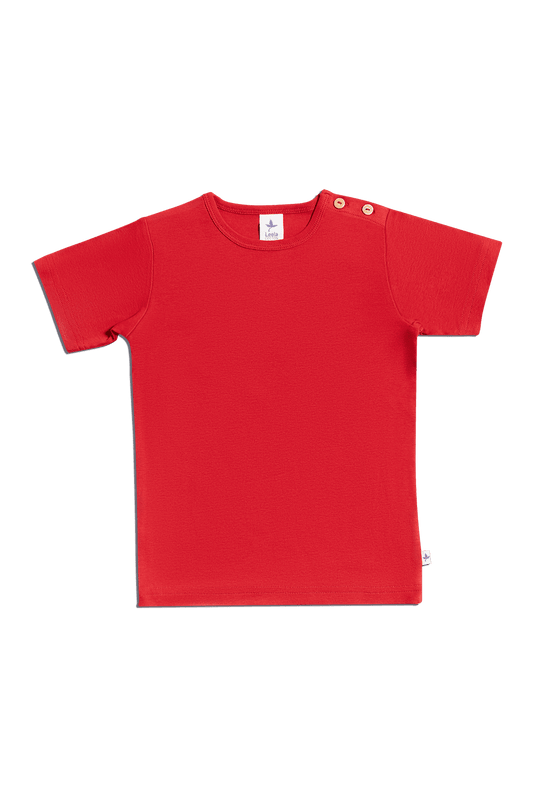 2469 | Kinder Basic Kurzarmshirt - Ziegelrot