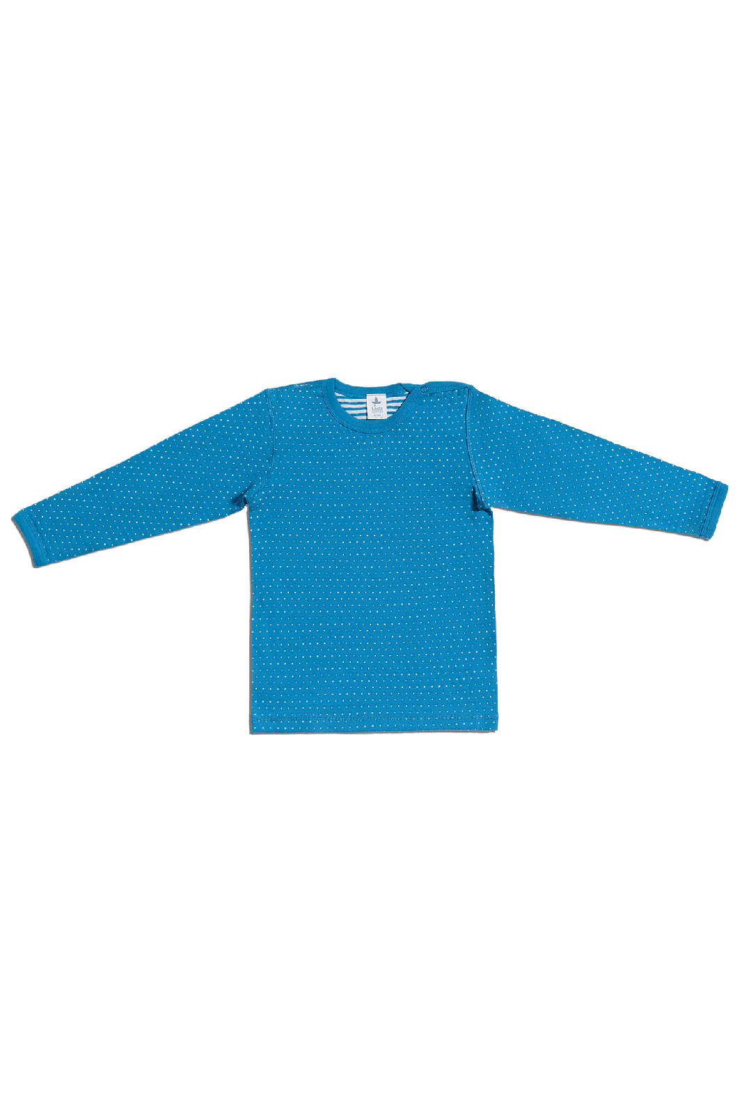 2650BW | Kinder Wendelangarmshirt - Saphirblau-Naturweiss
