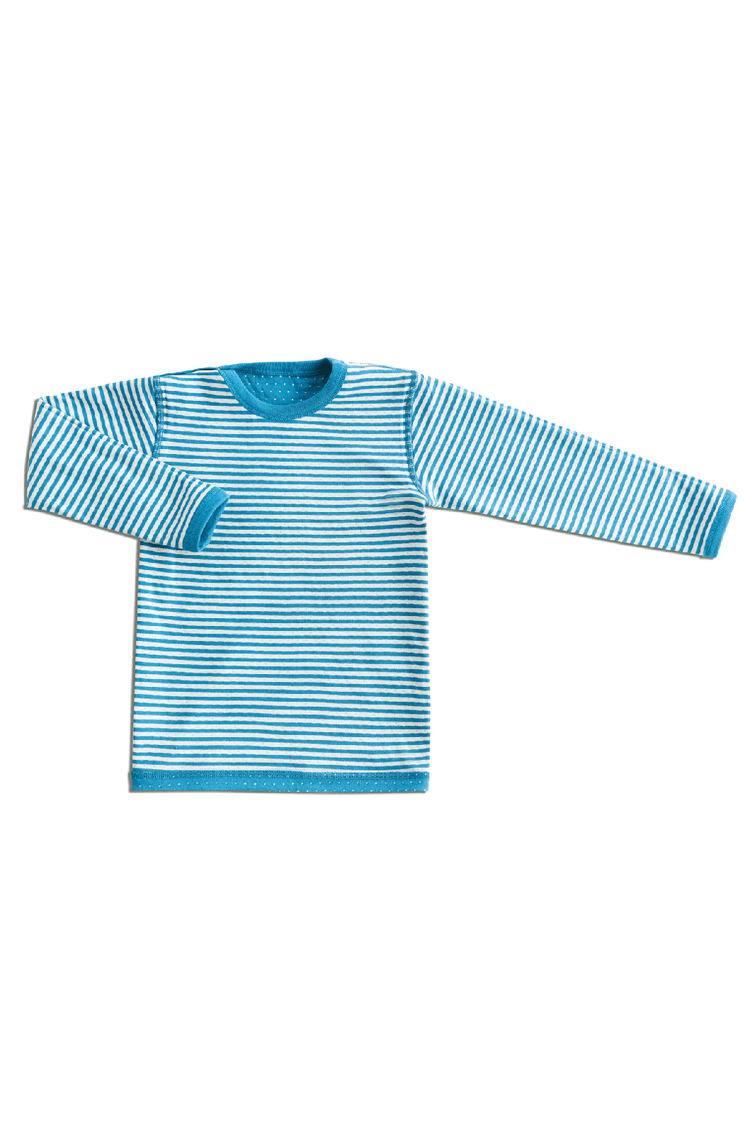 2650BW | Kinder Wendelangarmshirt - Saphirblau-Naturweiss