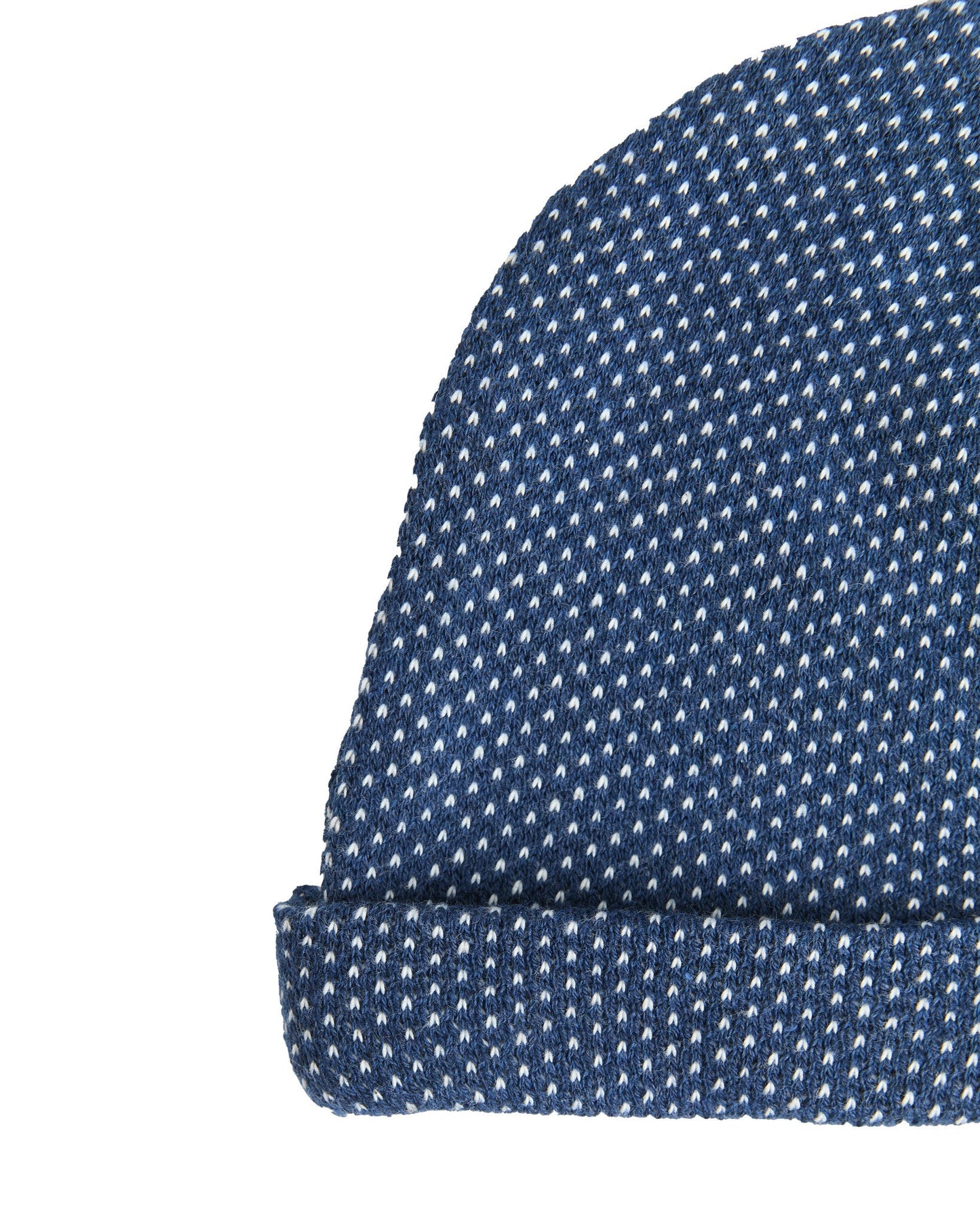 2660 PIN | Kinder Beanie mit Wabenstruktur - Indigo / Naturweiss