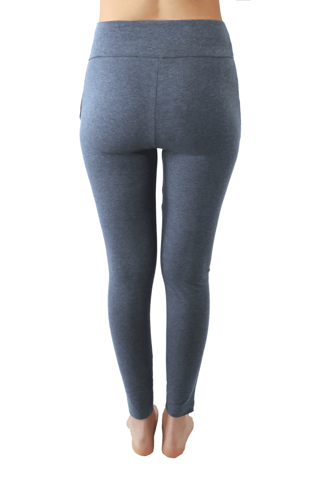 4061NM | Damen Yogahose mit Taschen - Navy-Melange