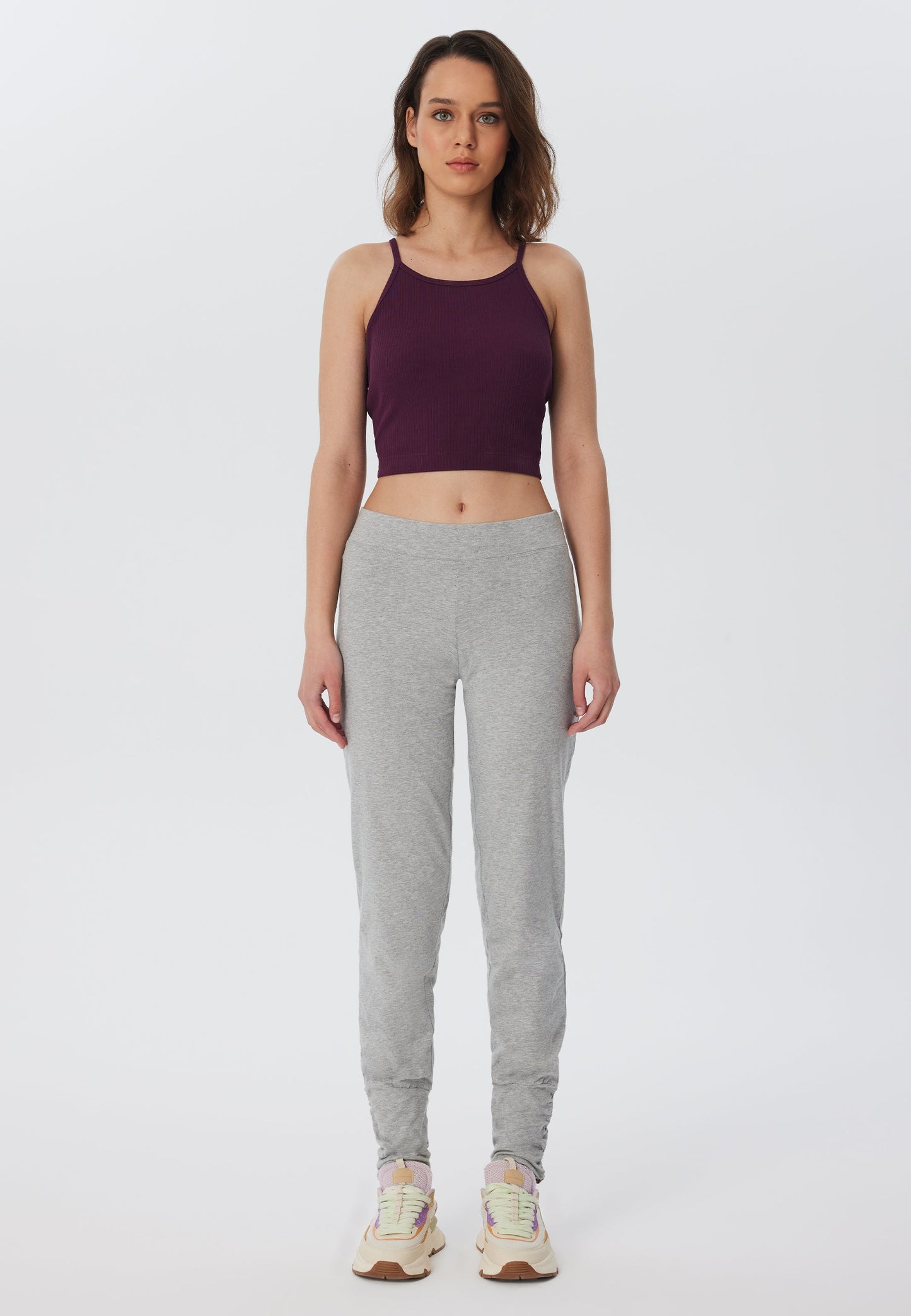4415G | Damen Yogahose stretch - Hellgrau