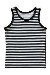 4222-01 | Jungen Tanktop - Schwarz-Weiss
