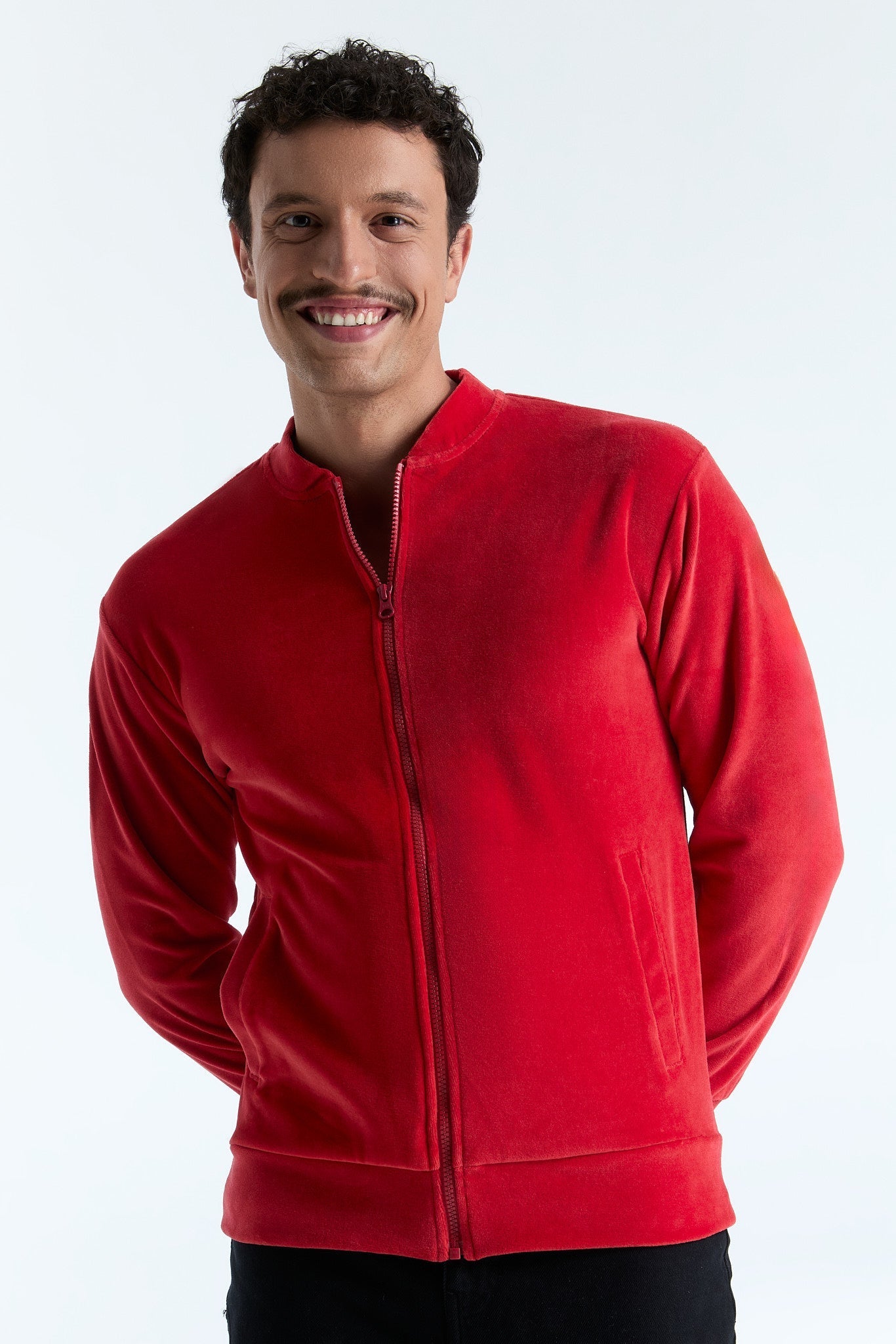 9272-093 | Unisex Jacke mit Reißverschluss - Ziegelrot