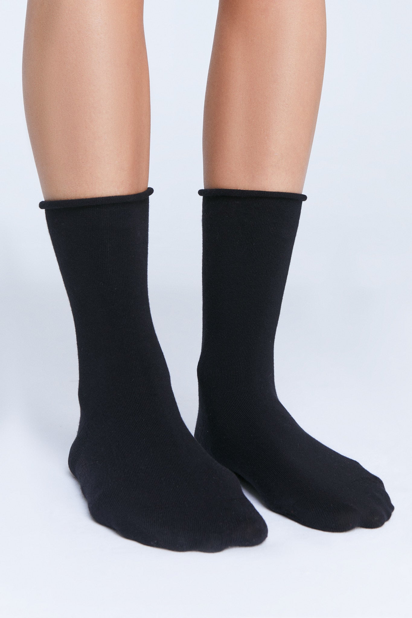 9501 | Socken mit Rollrand - Schwarz (6er Pack)