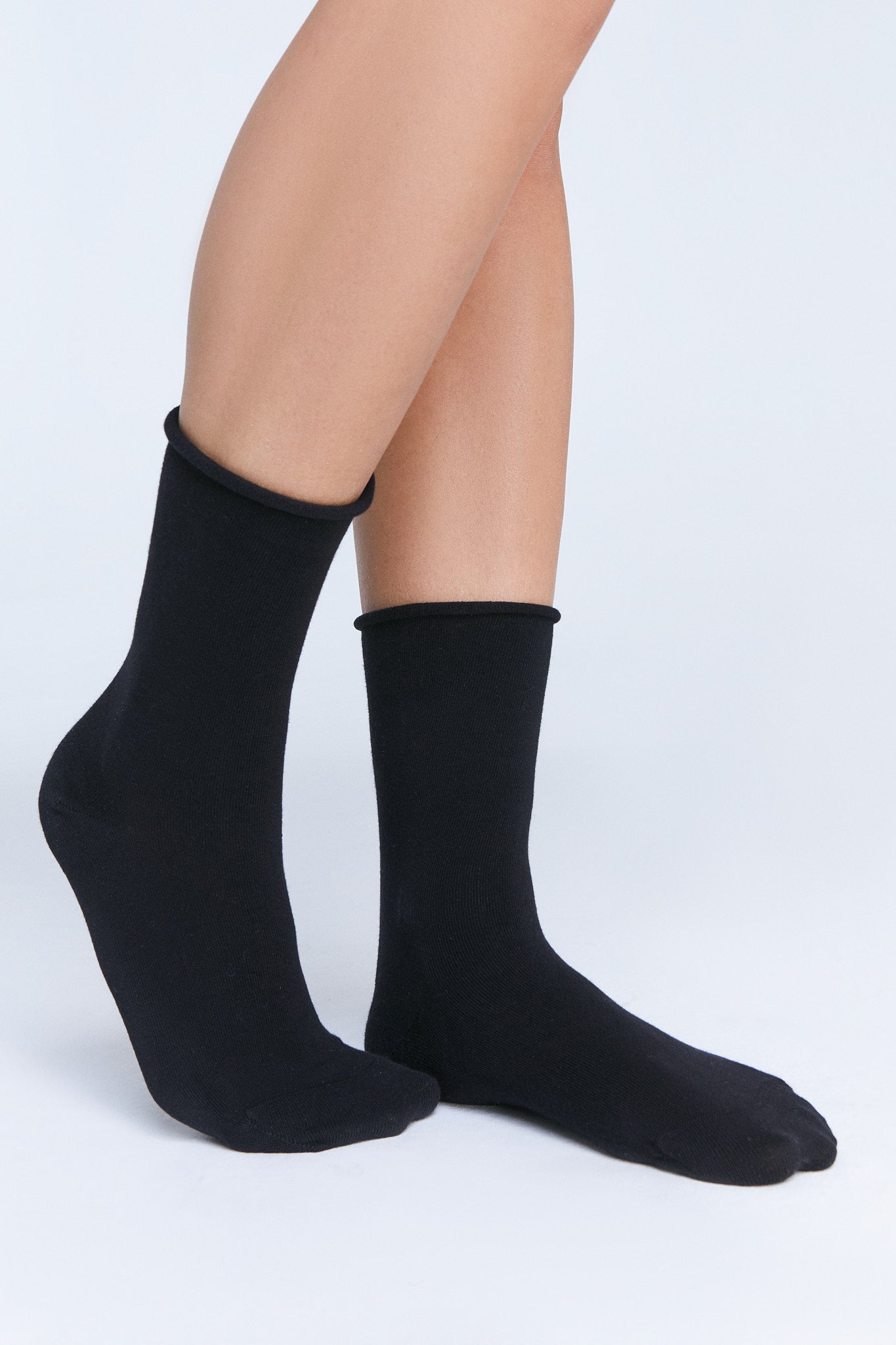 9501 | Socken mit Rollrand - Schwarz