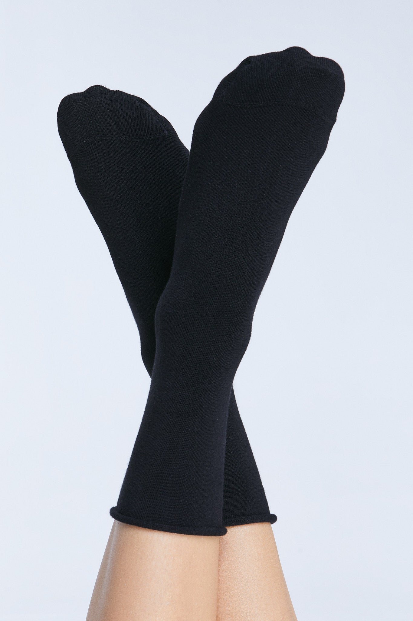 9501 | Socken mit Rollrand - Schwarz