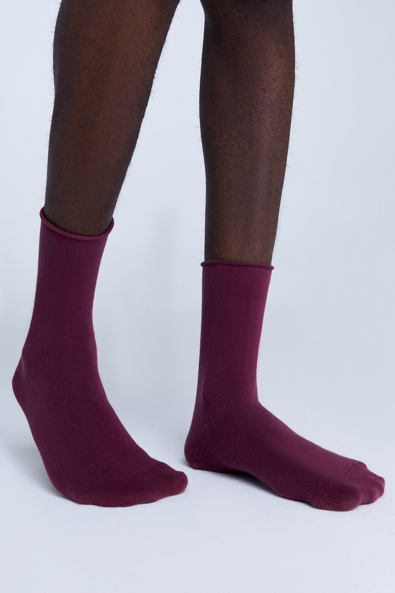 9503 | Socken mit Rollrand - Bordeaux