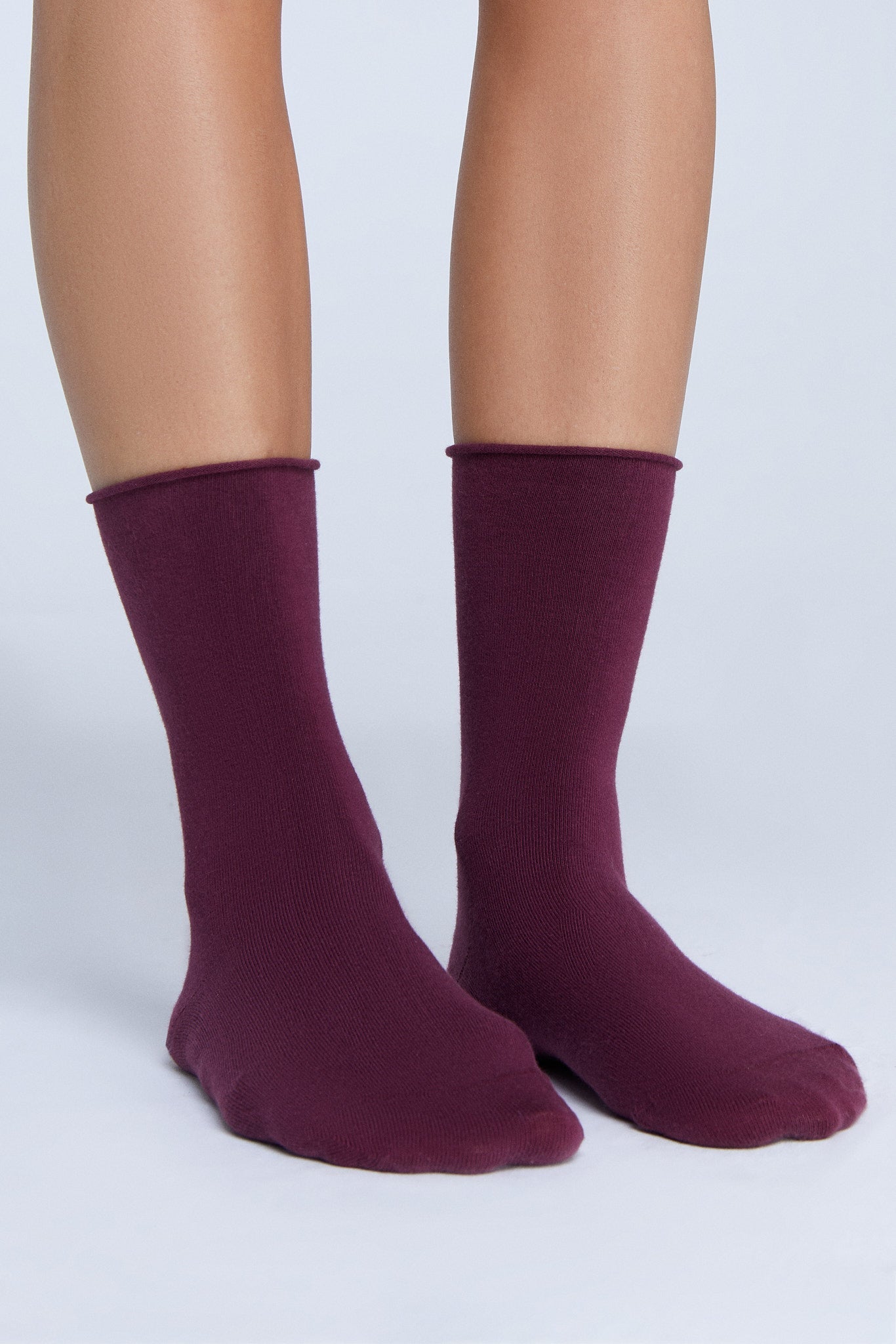 9503 | Socken mit Rollrand - Bordeaux