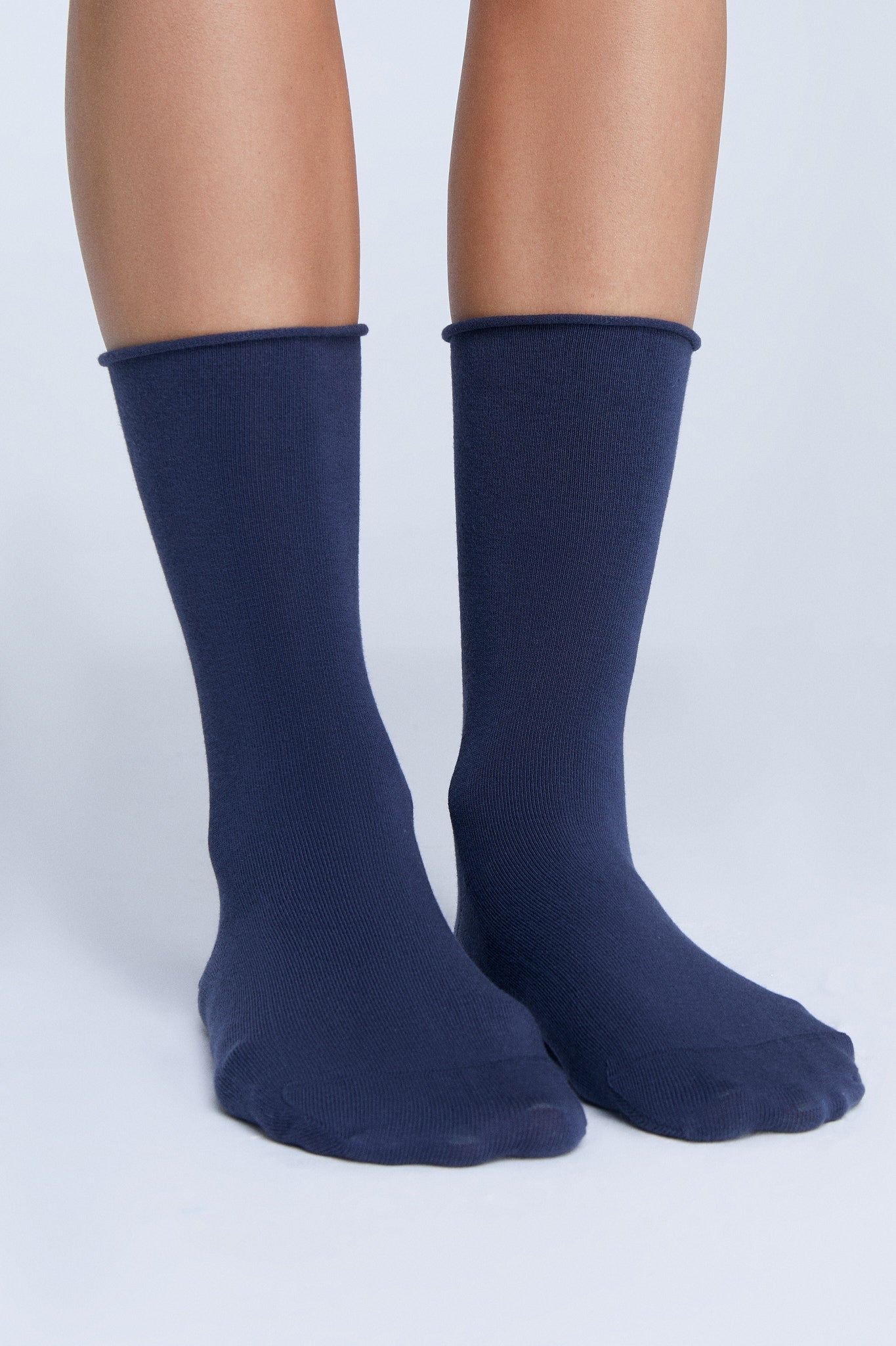 9504 | Socken mit Rollrand - Dunkelblau (6er Pack)