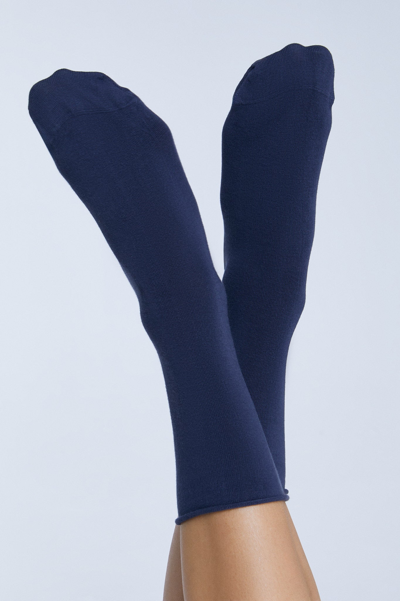 9504 | Socken mit Rollrand - Dunkelblau