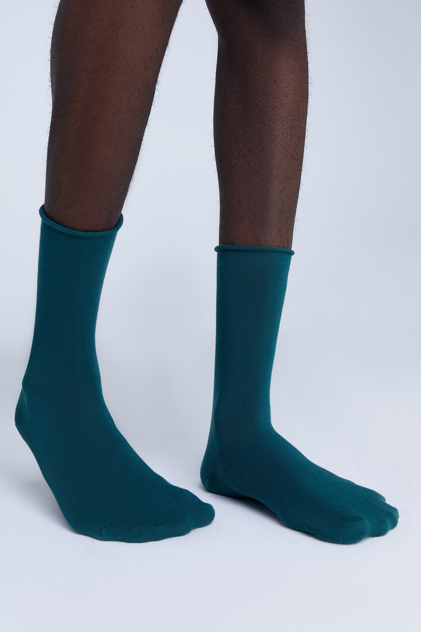 9505 | Socken mit Rollrand - Tannennadel