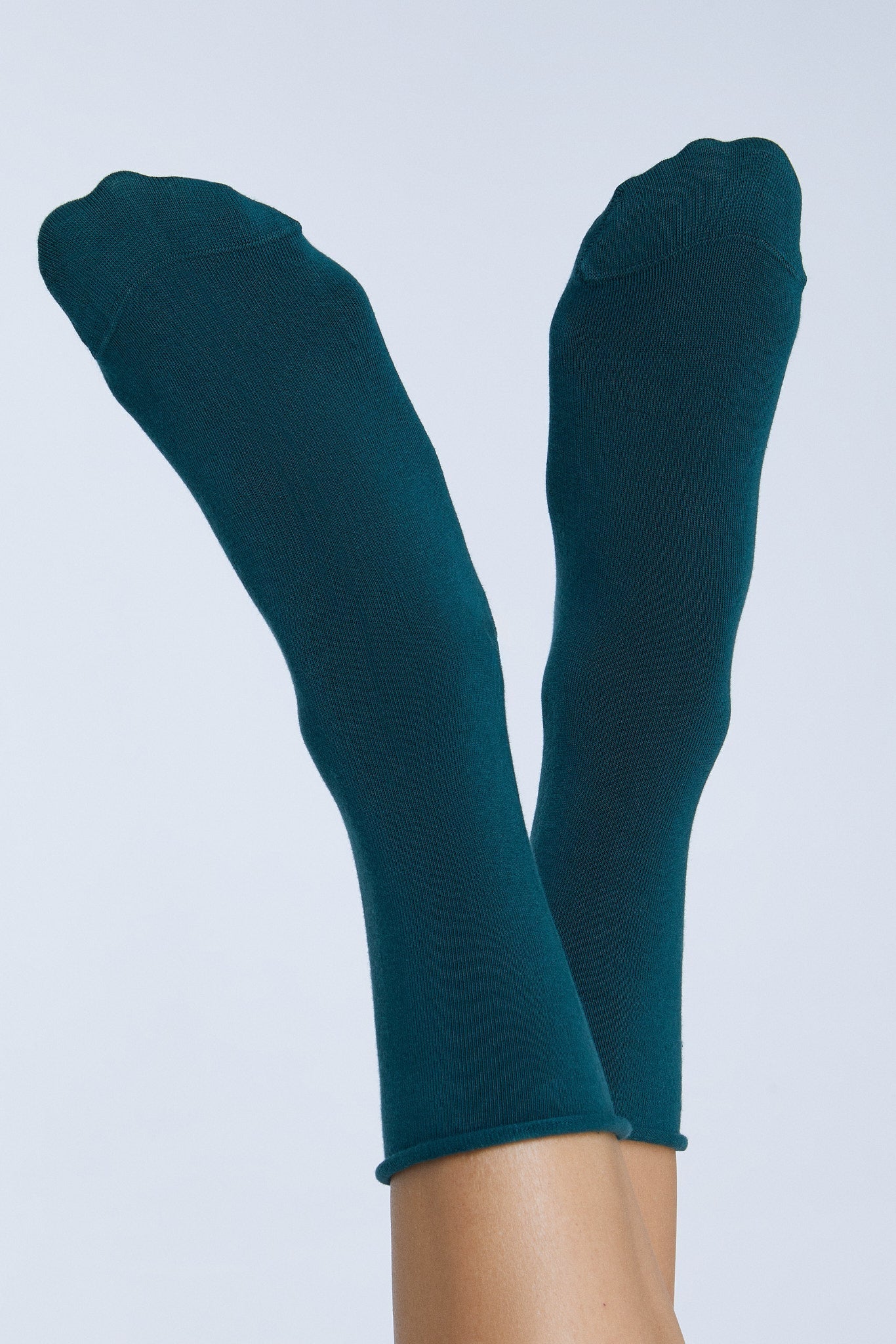 9505 | Socken mit Rollrand - Tannennadel (6er Pack)