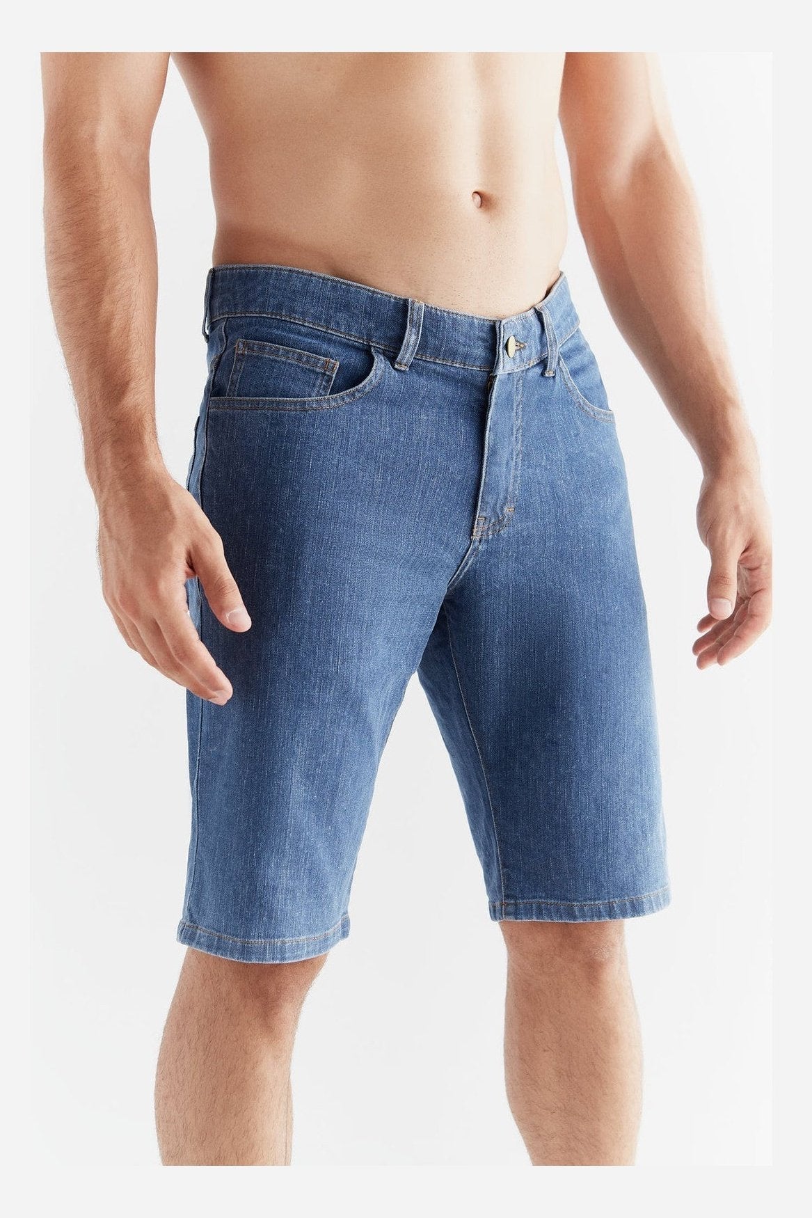 MA3020-283 | Herren Denim Shorts - Ocean Blue