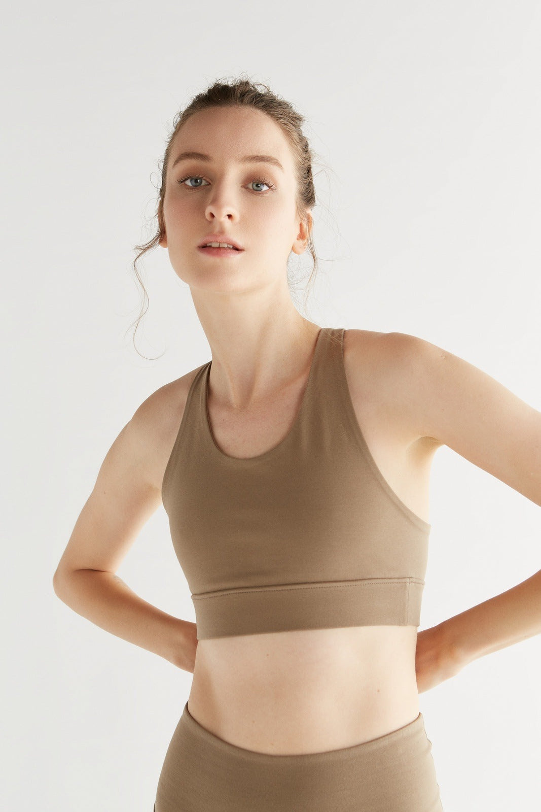 T1202-21 | Damen Yoga Top recycelt - Mink