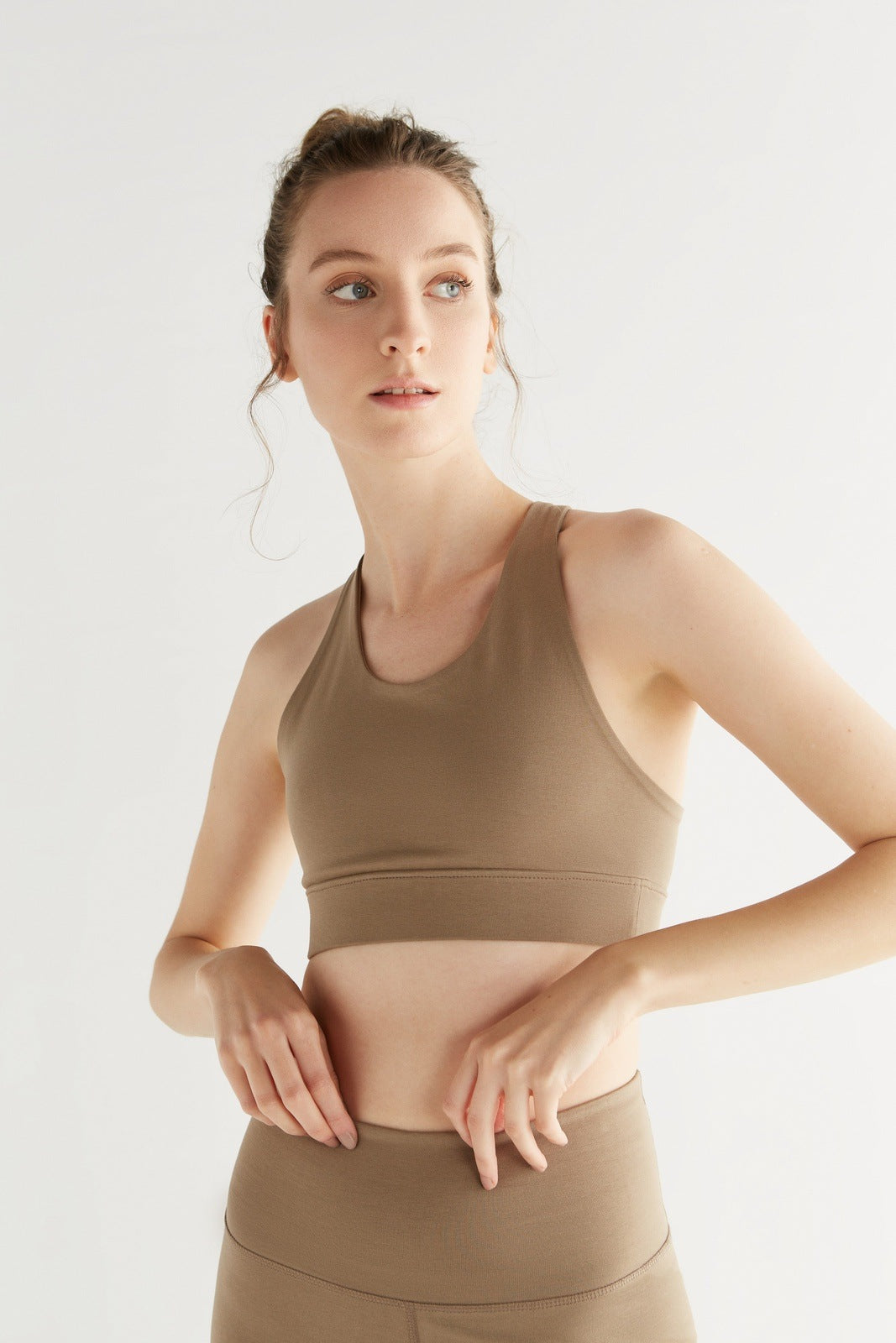 T1202-21 | Damen Yoga Top recycelt - Mink