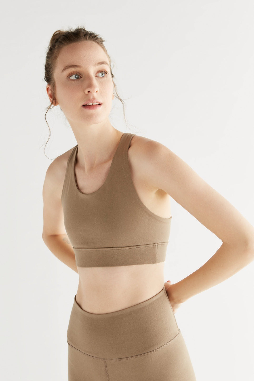 T1202-21 | Damen Yoga Top recycelt - Mink