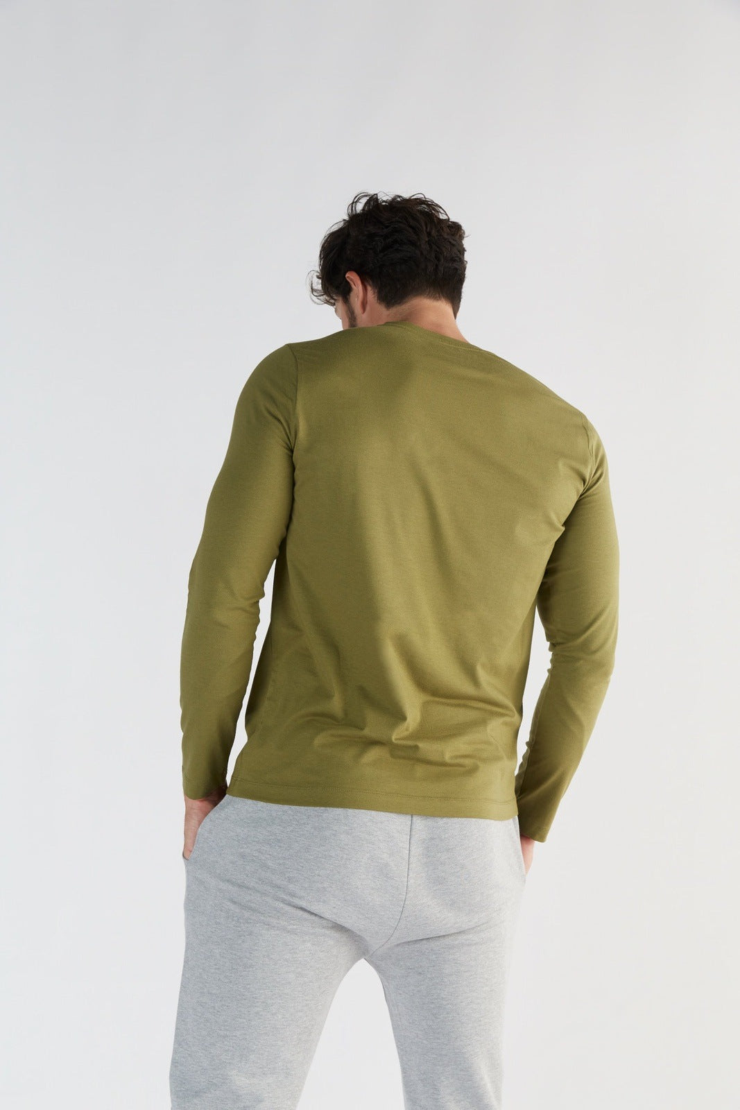 T2110-13 | TENCEL™ Active Herren Langarmshirt - Olive