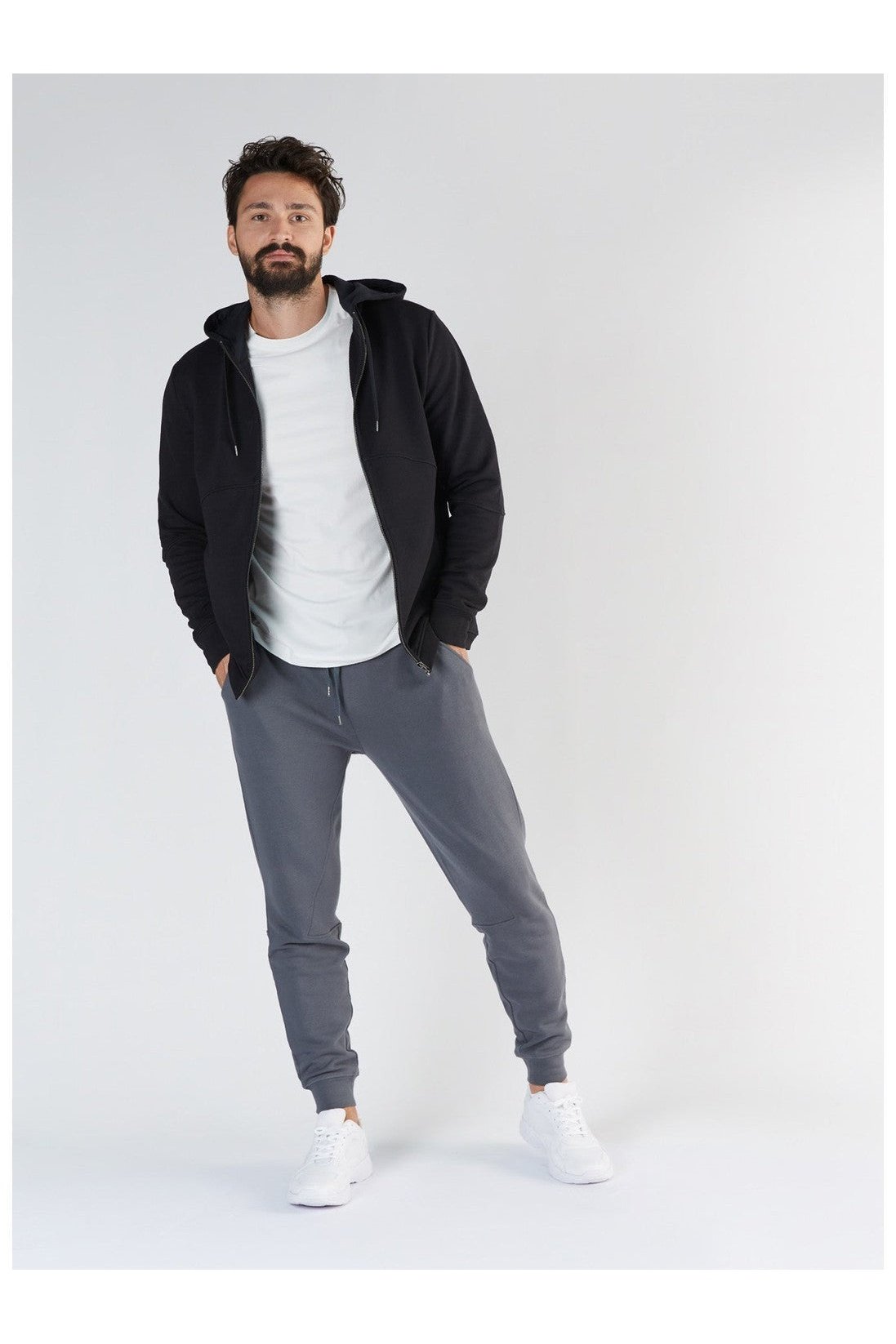 T2900-01 | TENCEL™ Active Herren Hoodie Jacke - Black