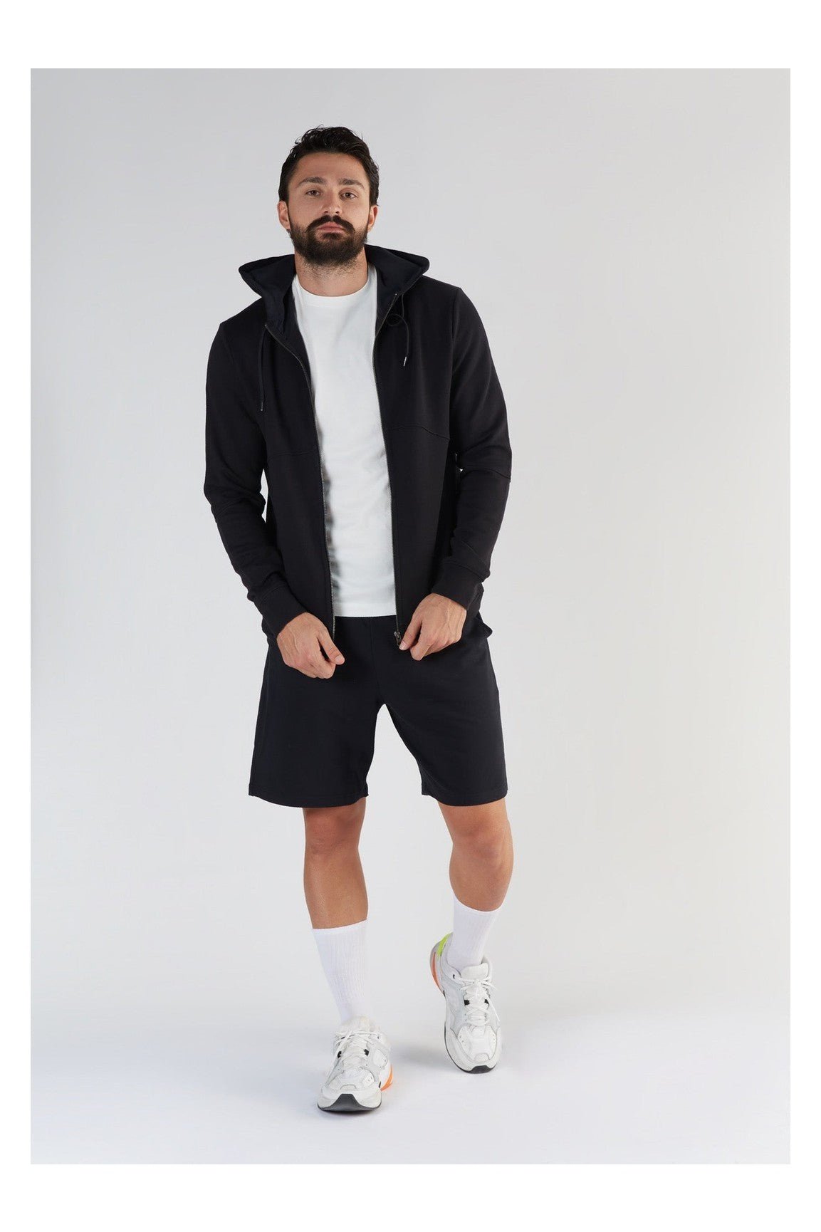 T2900-01 | TENCEL™ Active Herren Hoodie Jacke - Black