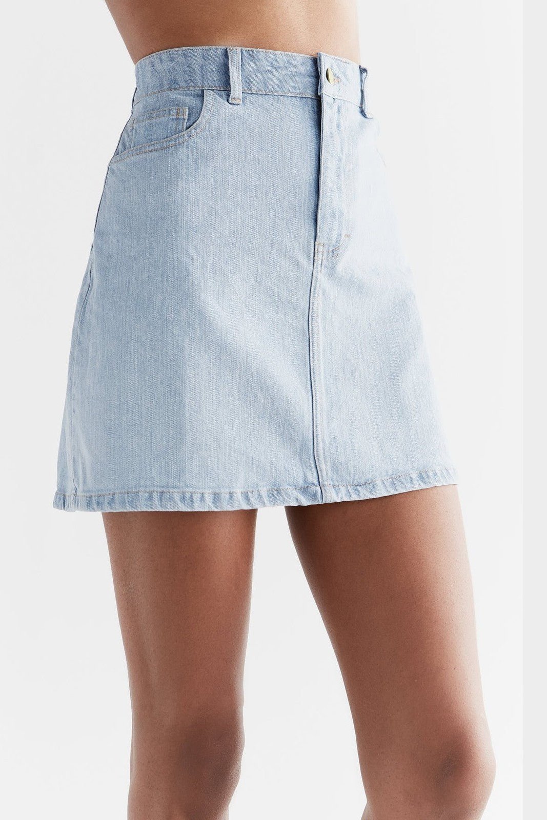 WA2009-352 | Damen Denim-Rock - Light Slate Blue
